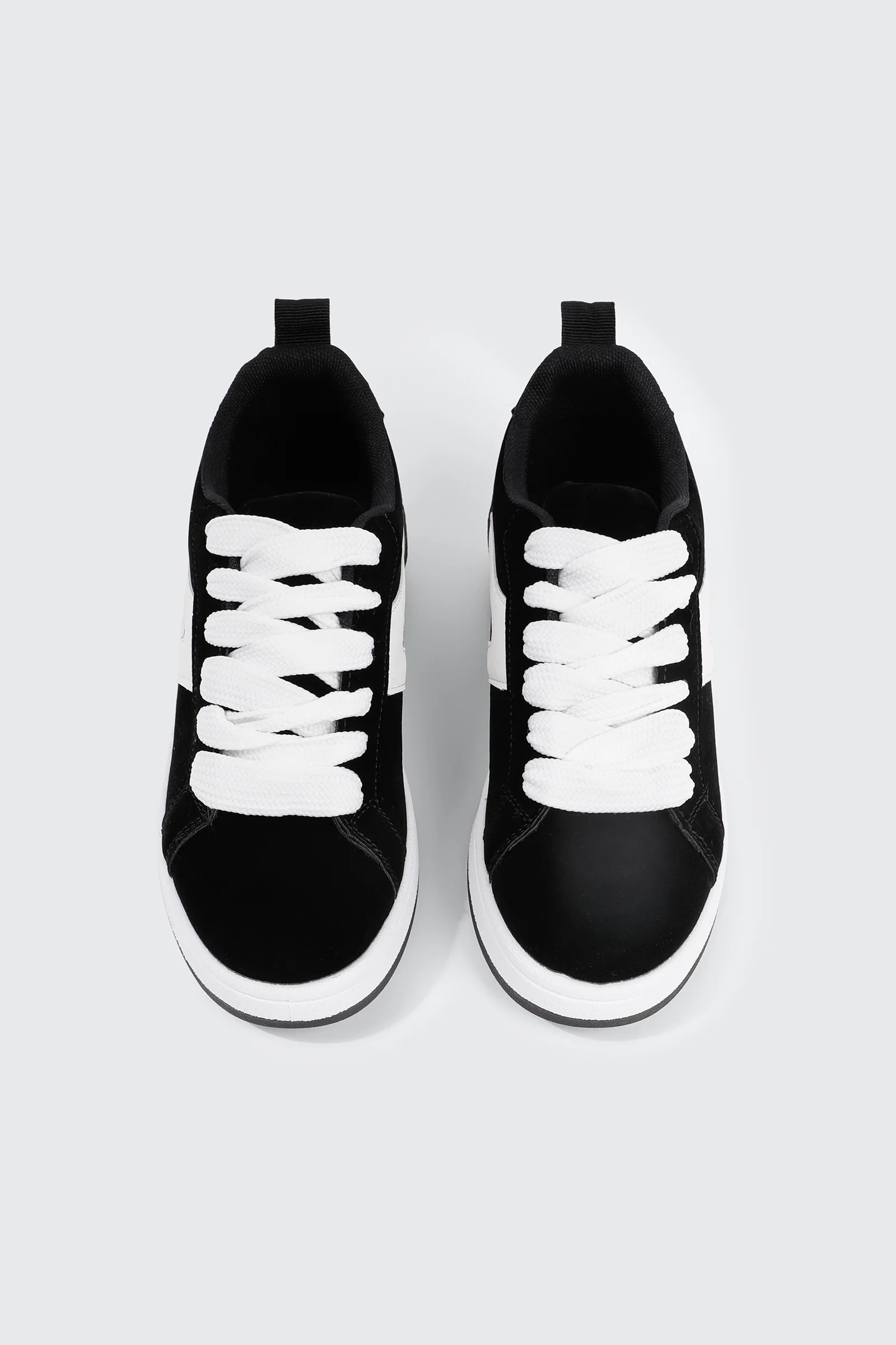 Faux Suede Contrast Sneakers - Image 4