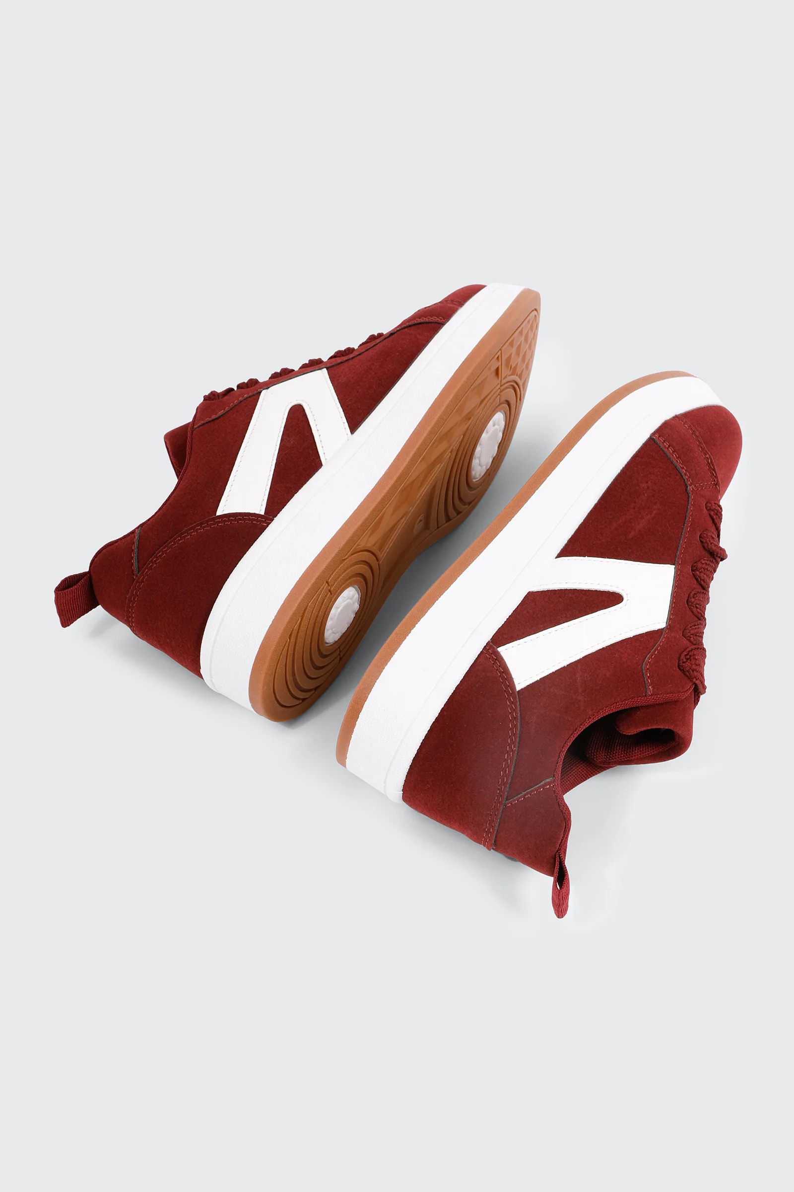 Faux Suede Contrast Sneakers - Image 3