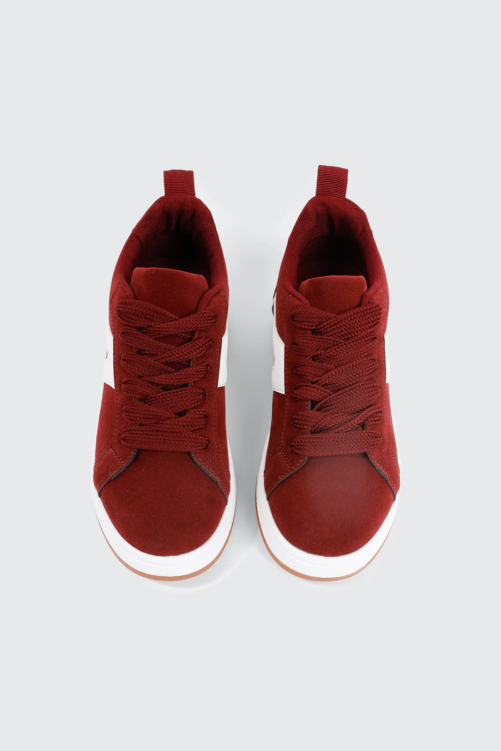 Faux Suede Contrast Sneakers - Image 4