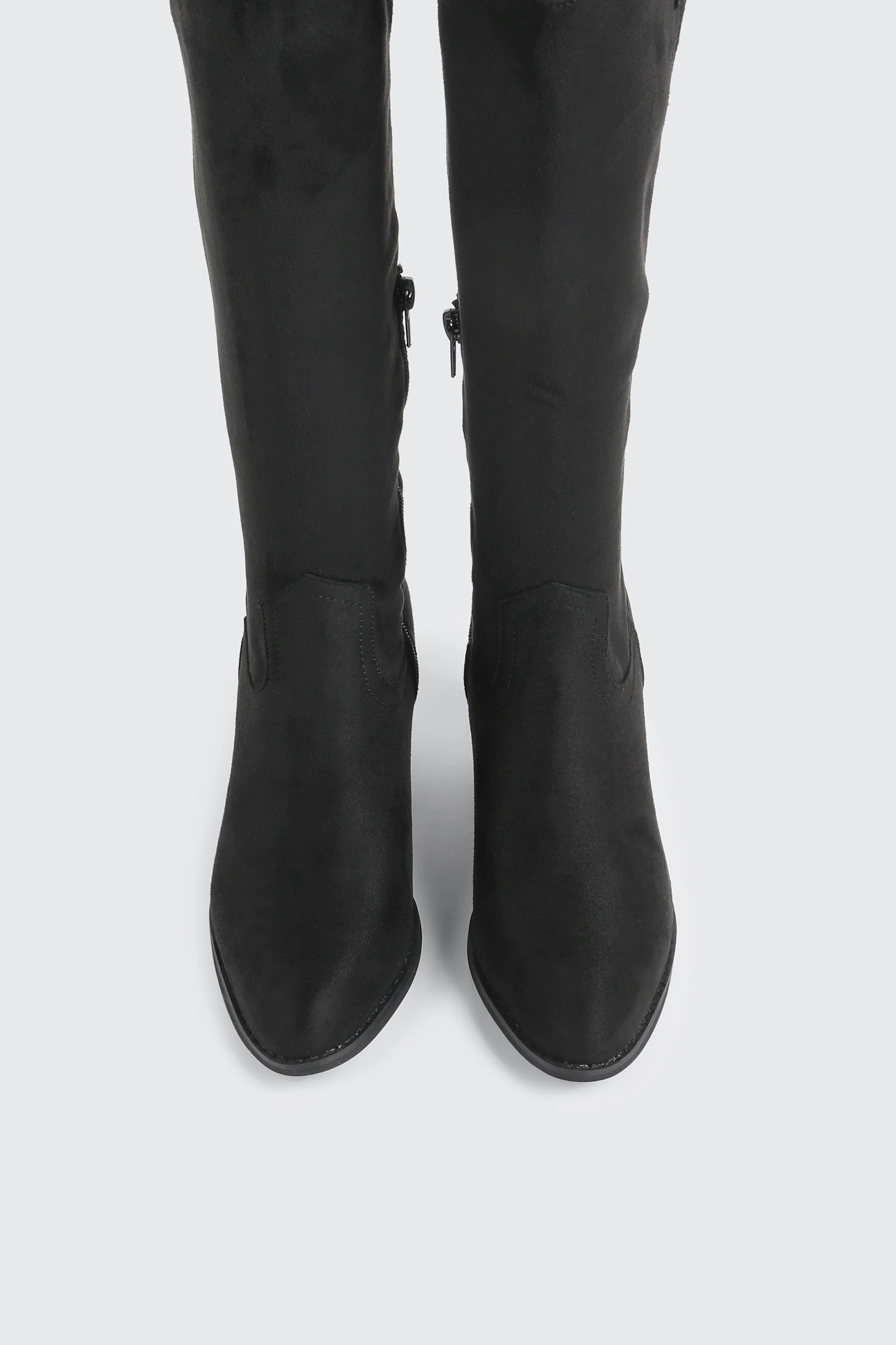 Faux Suede Cowboy Boots - Image 4