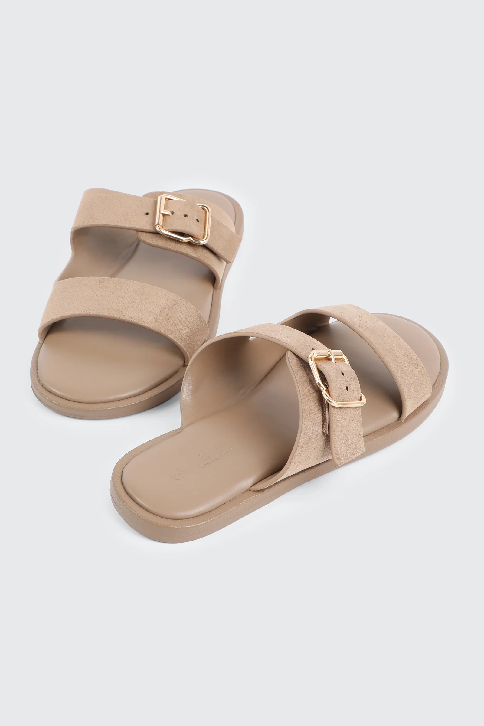 Faux Suede Flat Sandals - Image 3