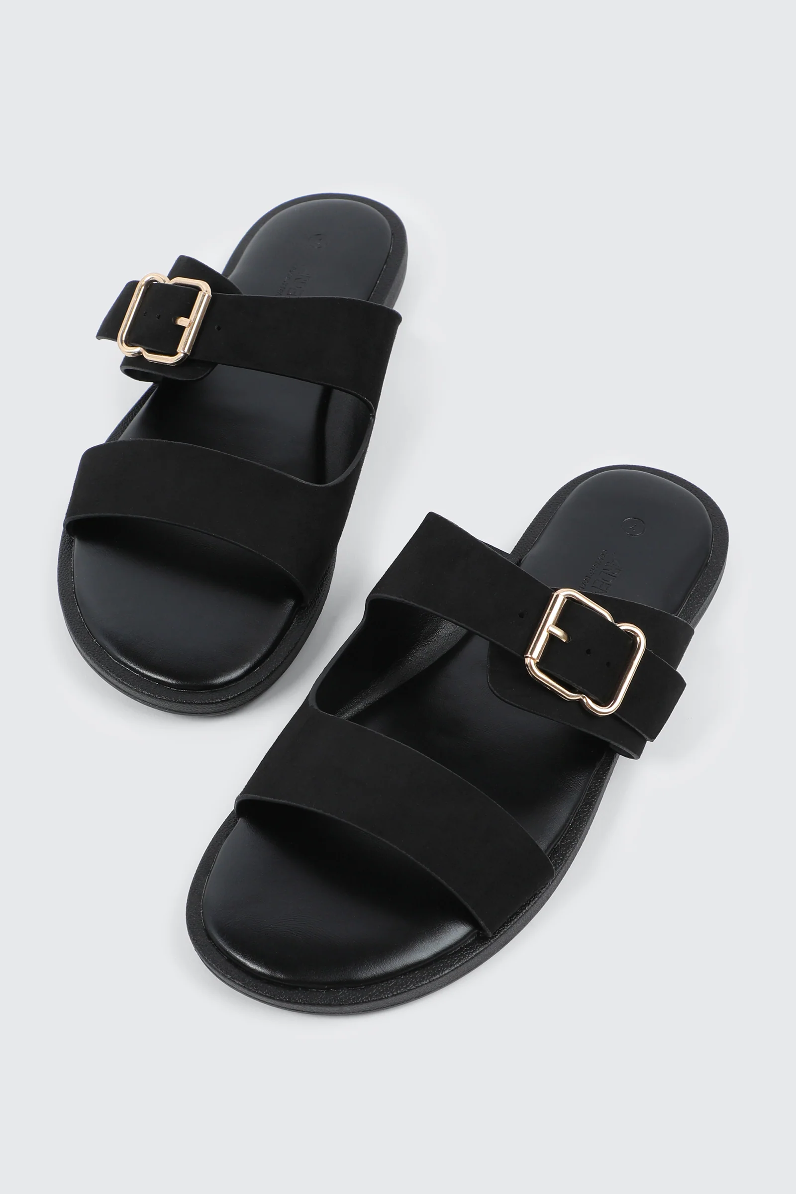 Faux Suede Flat Sandals - Image 2