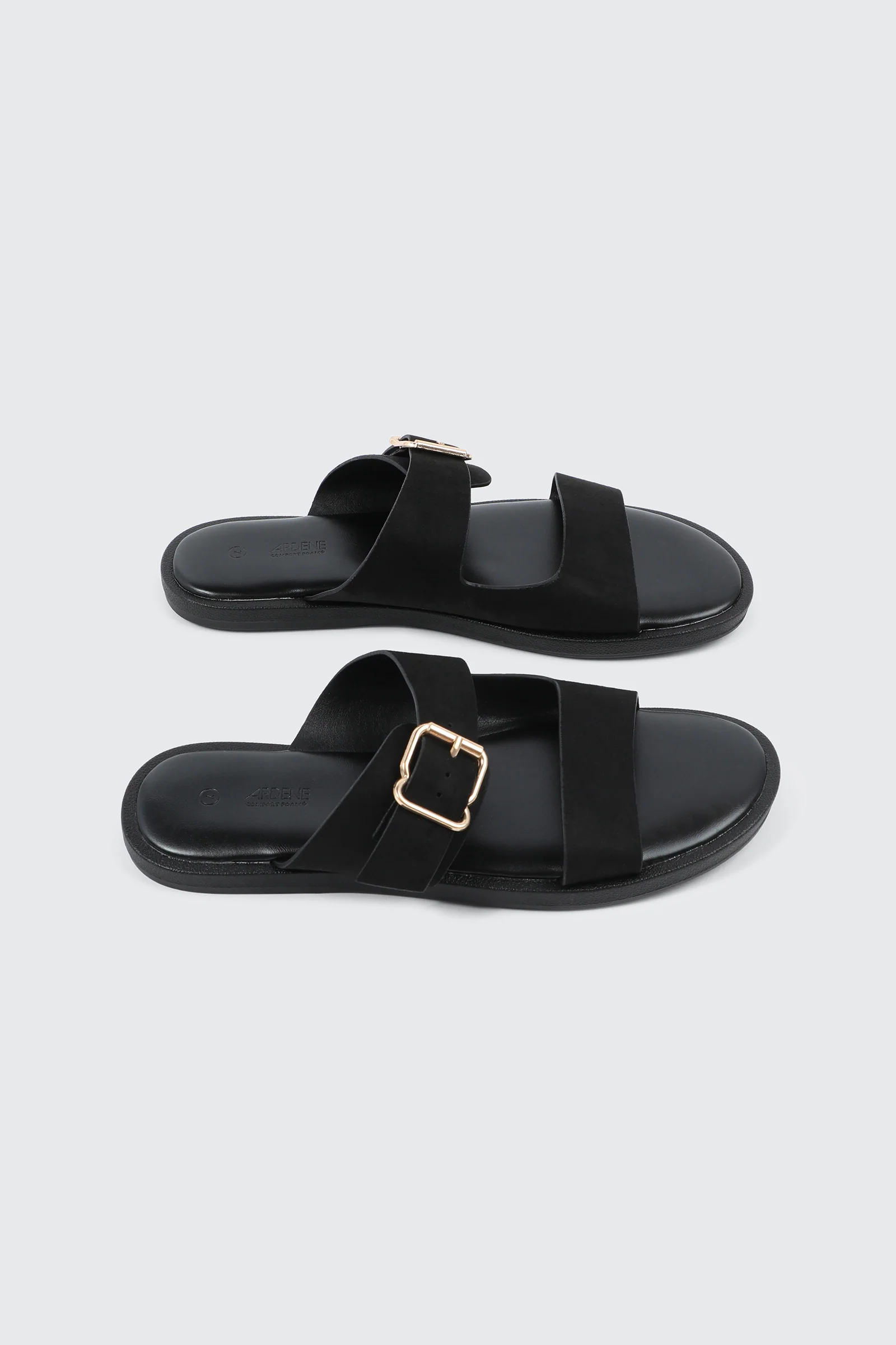 Faux Suede Flat Sandals - Image 3