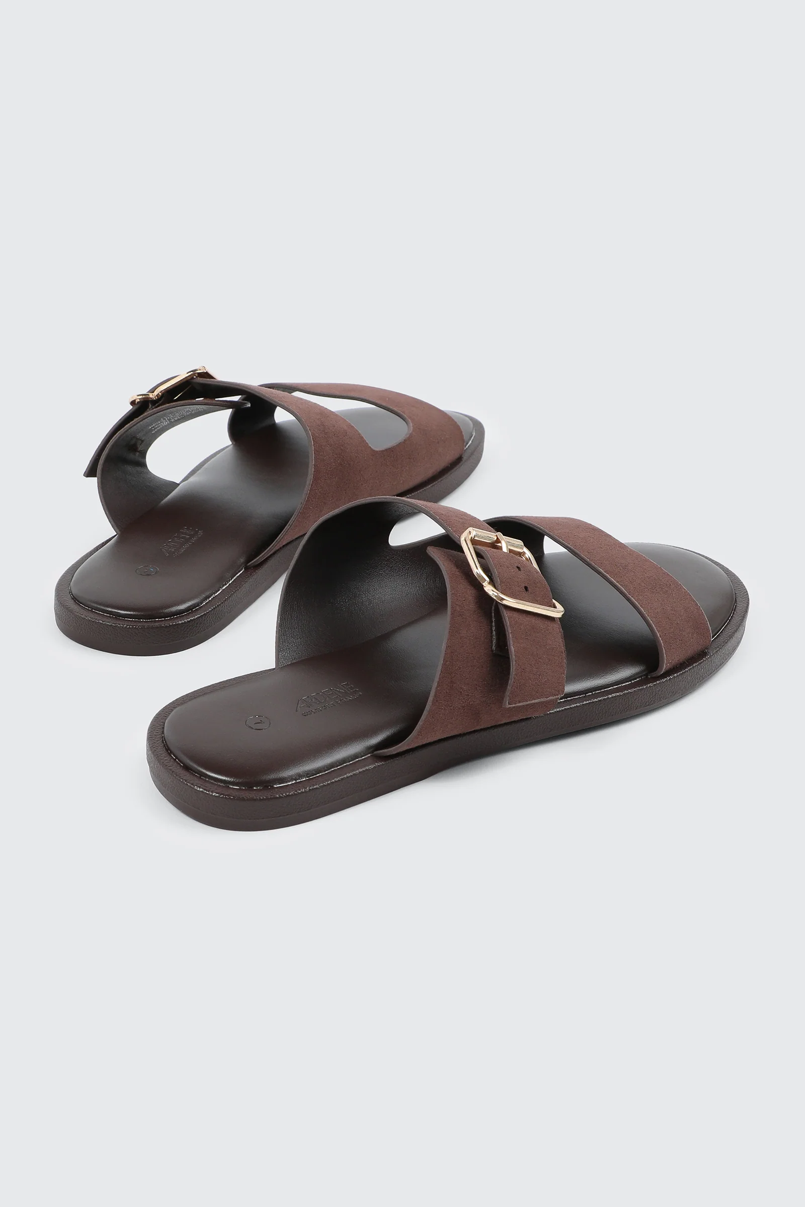 Faux Suede Flat Sandals - Image 3