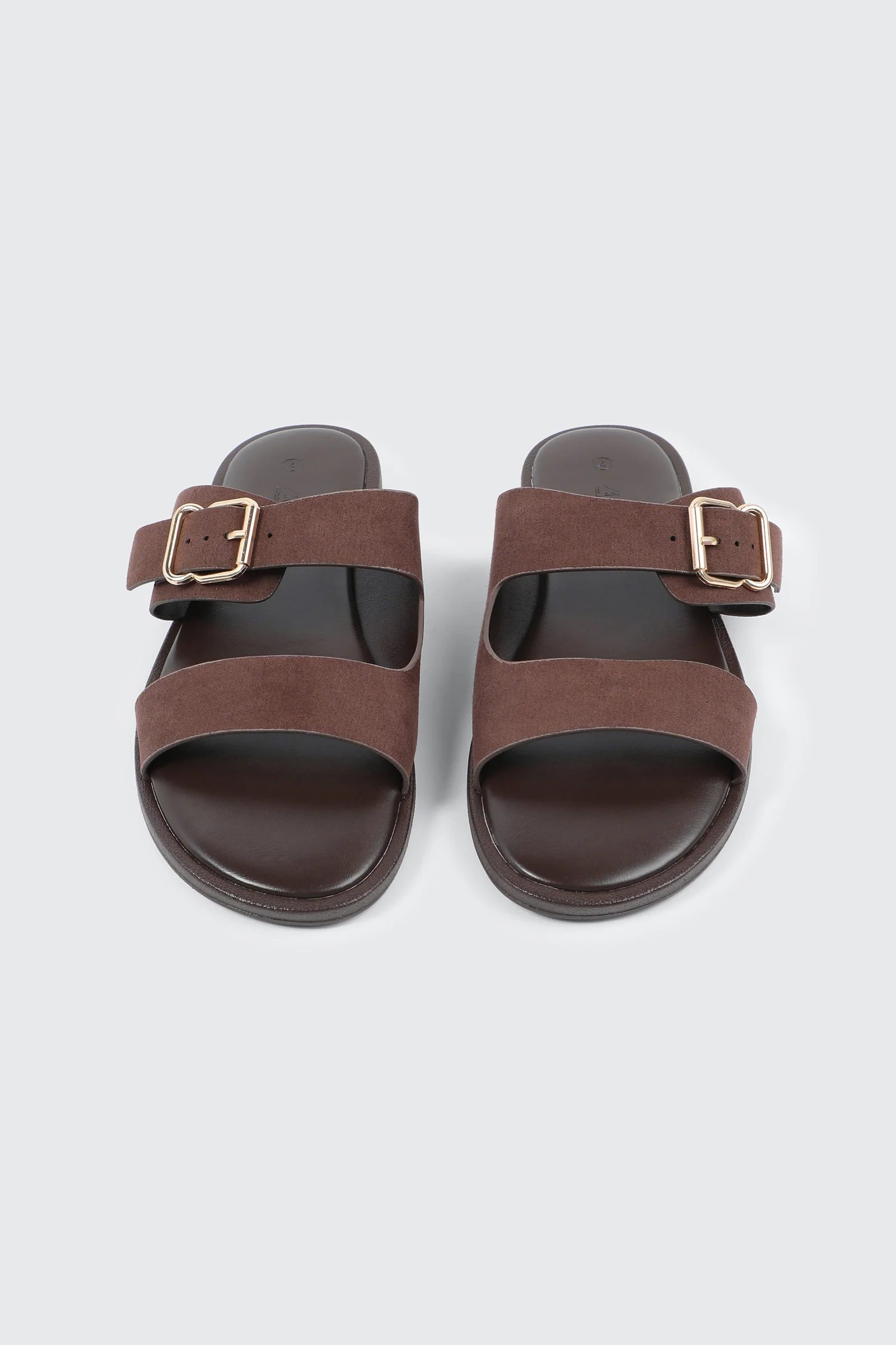 Faux Suede Flat Sandals - Image 4
