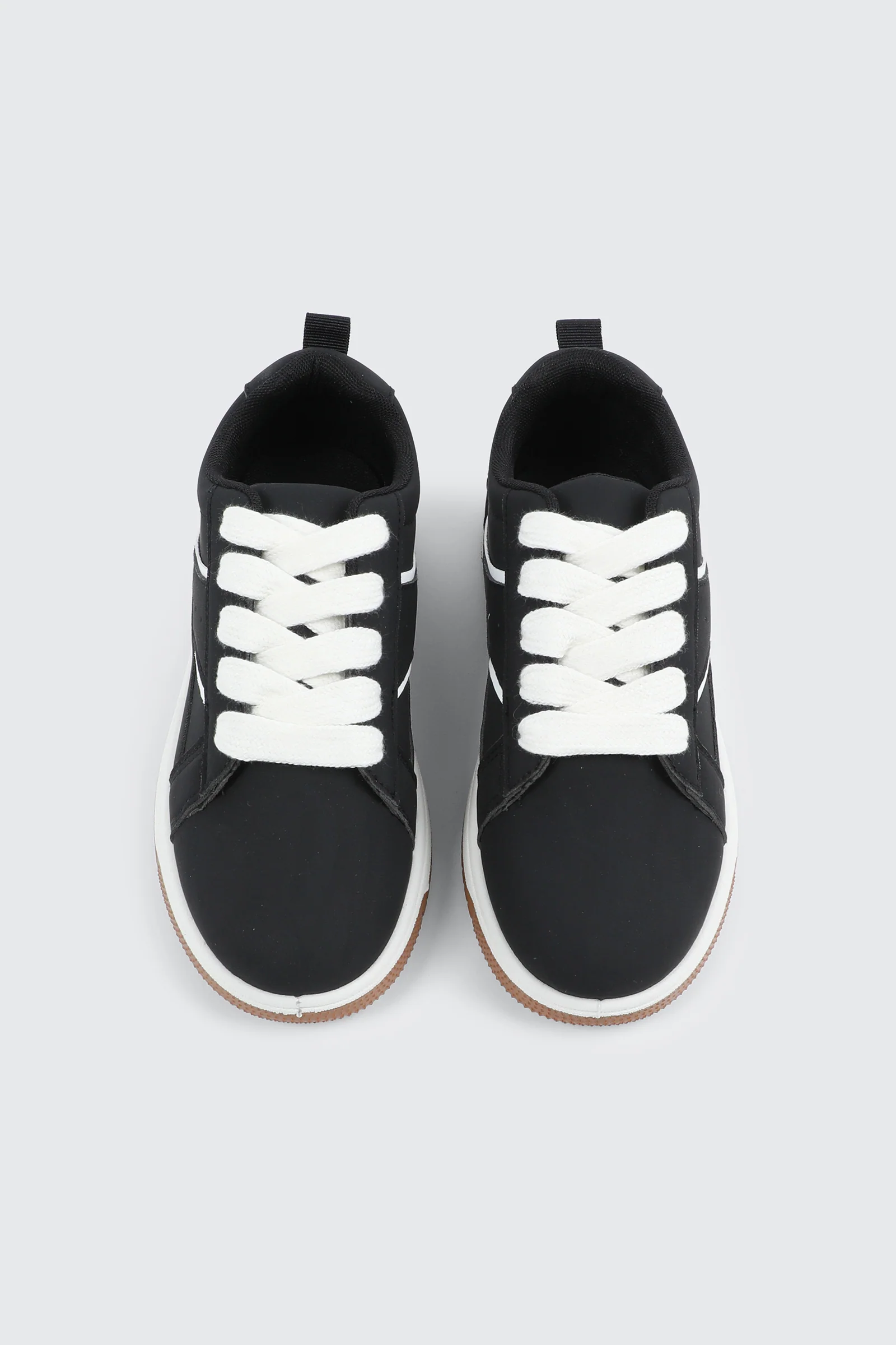 Faux Suede Lace Up Sneakers - Image 4