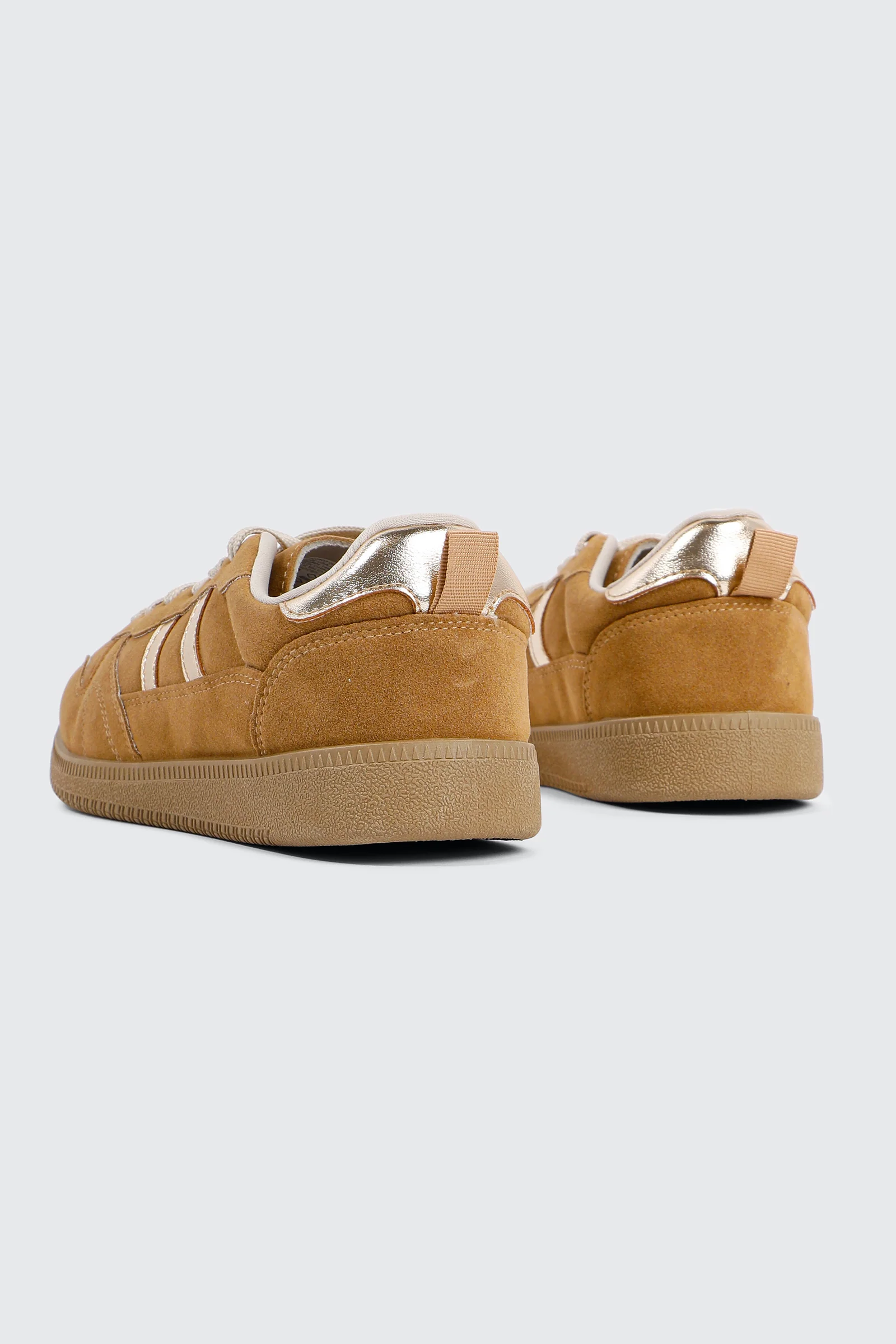 Faux suede & Metallic Sneakers - Image 3