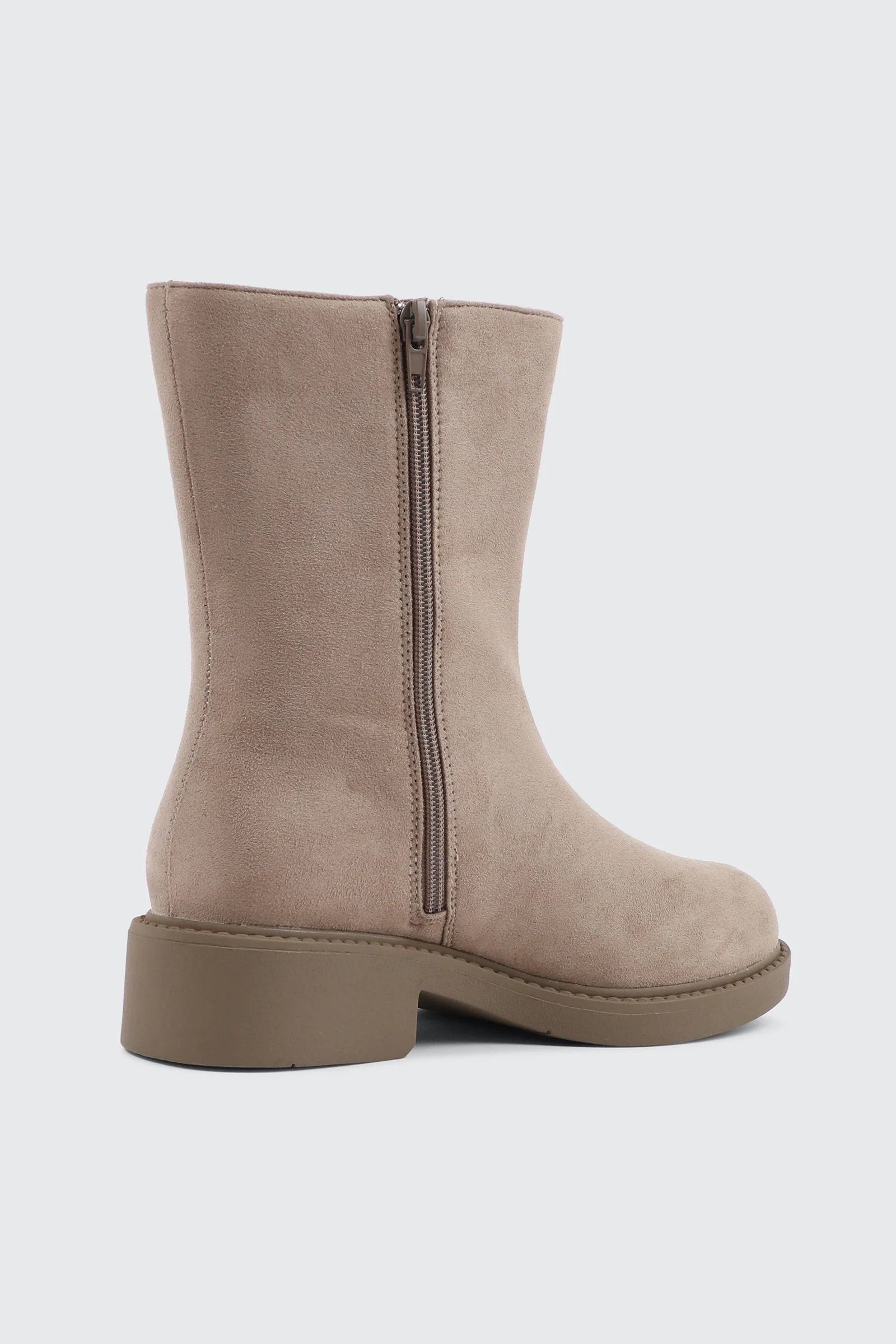 Faux Suede Mid Calf Boots - Image 3