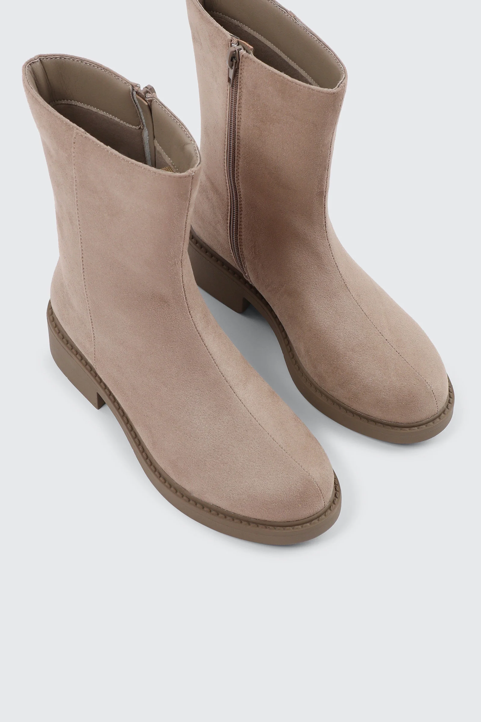 Faux Suede Mid Calf Boots - Image 4