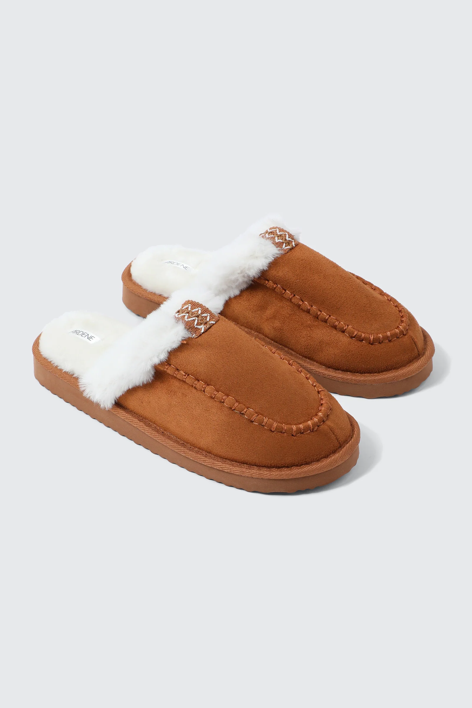 Faux Suede Mule Slippers - Image 2
