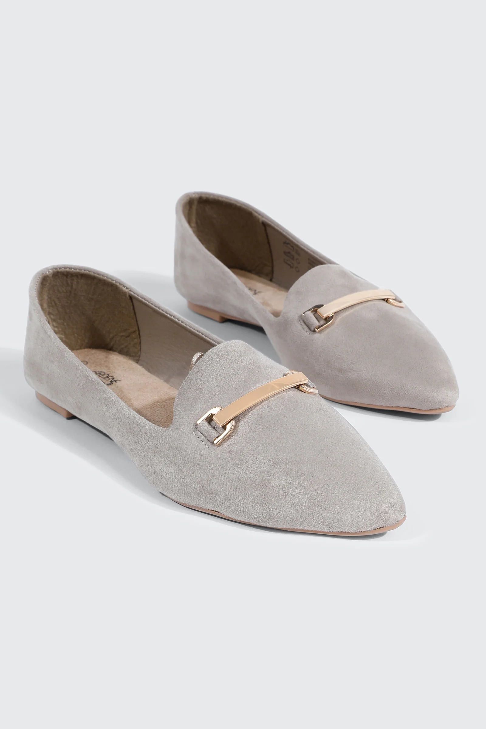Faux Suede Pointy Toe Flats - Image 2