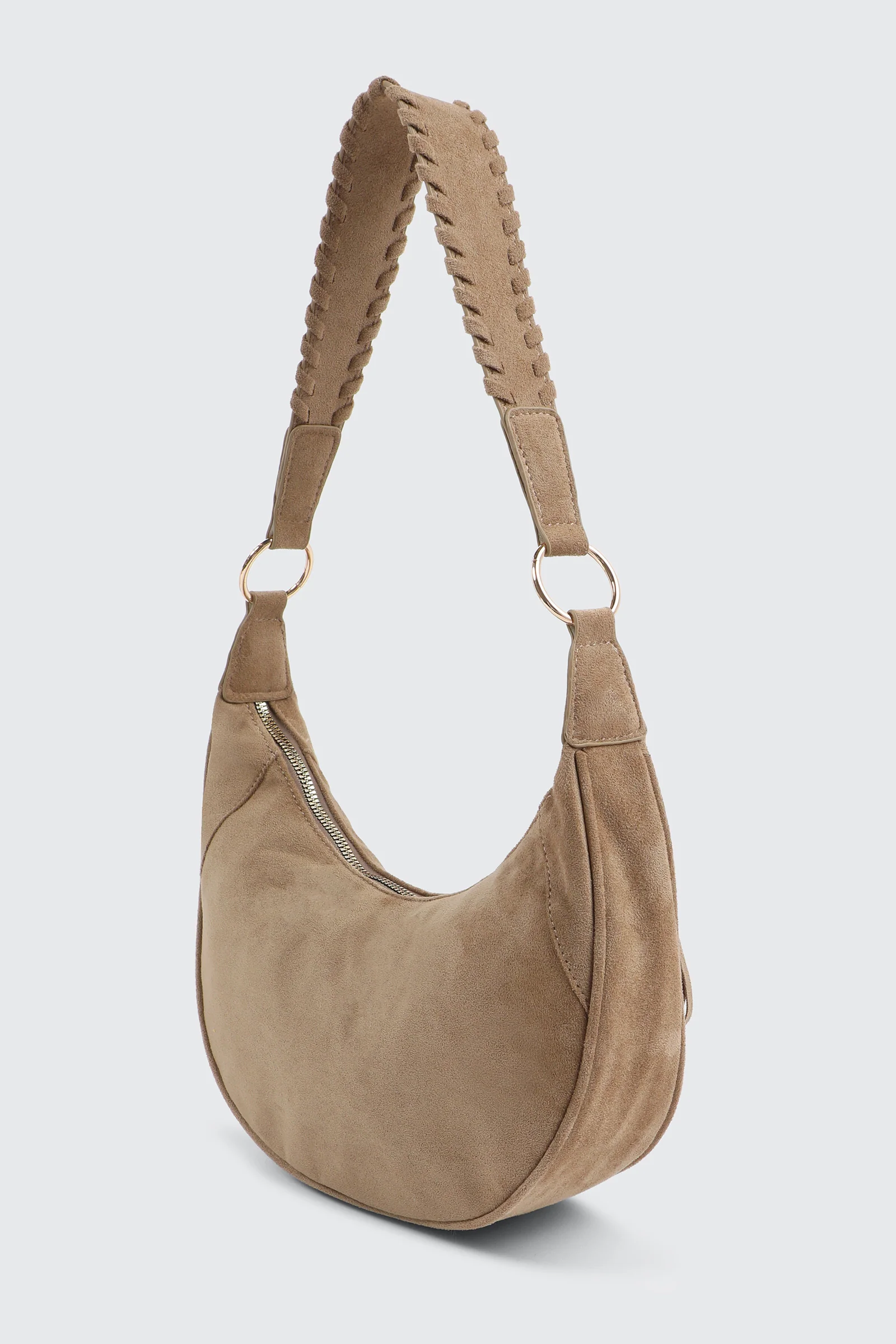 Faux Suede Shoulder Bag - Image 2