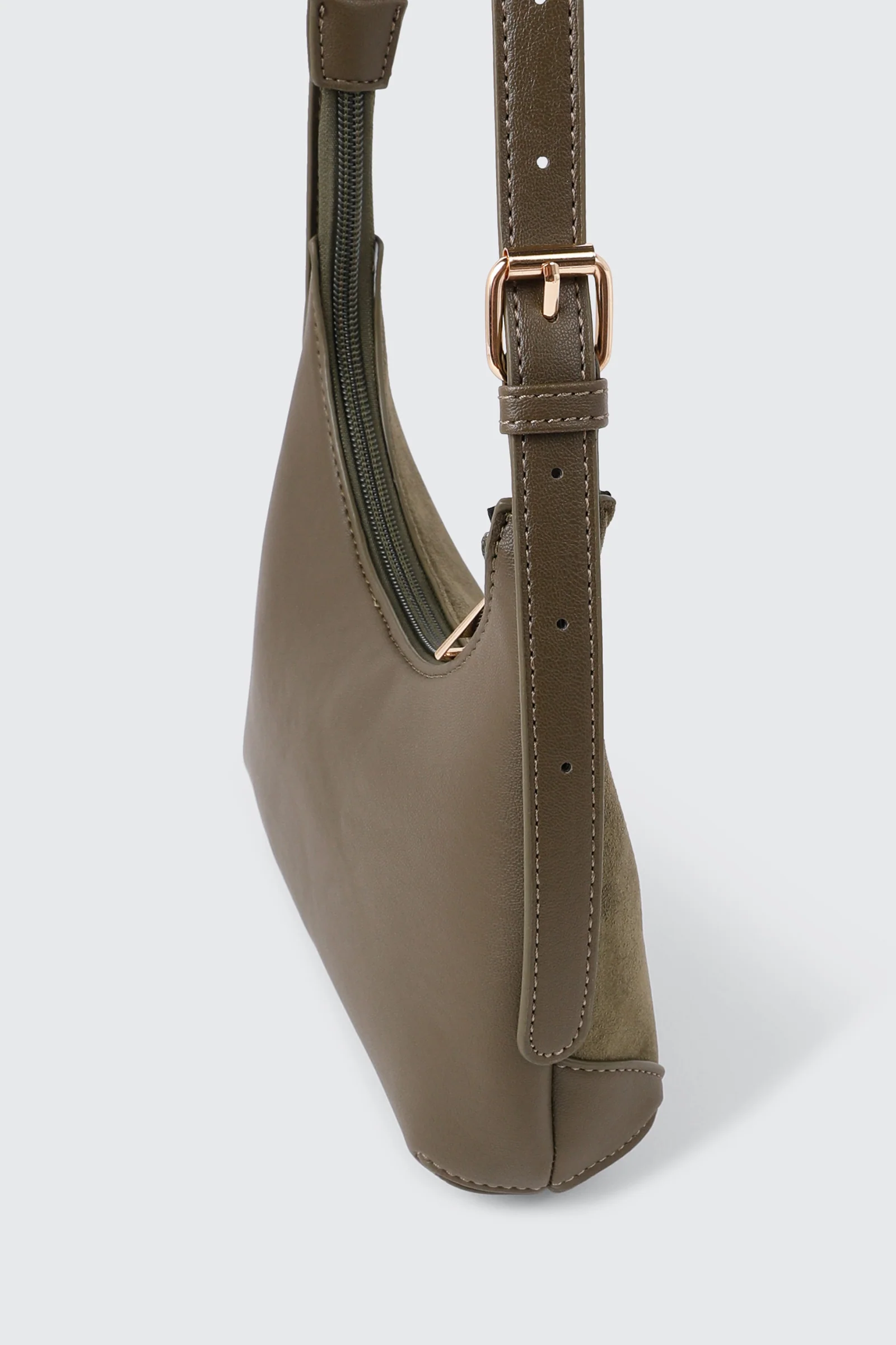 Faux Suede Shoulder Bag - Image 3