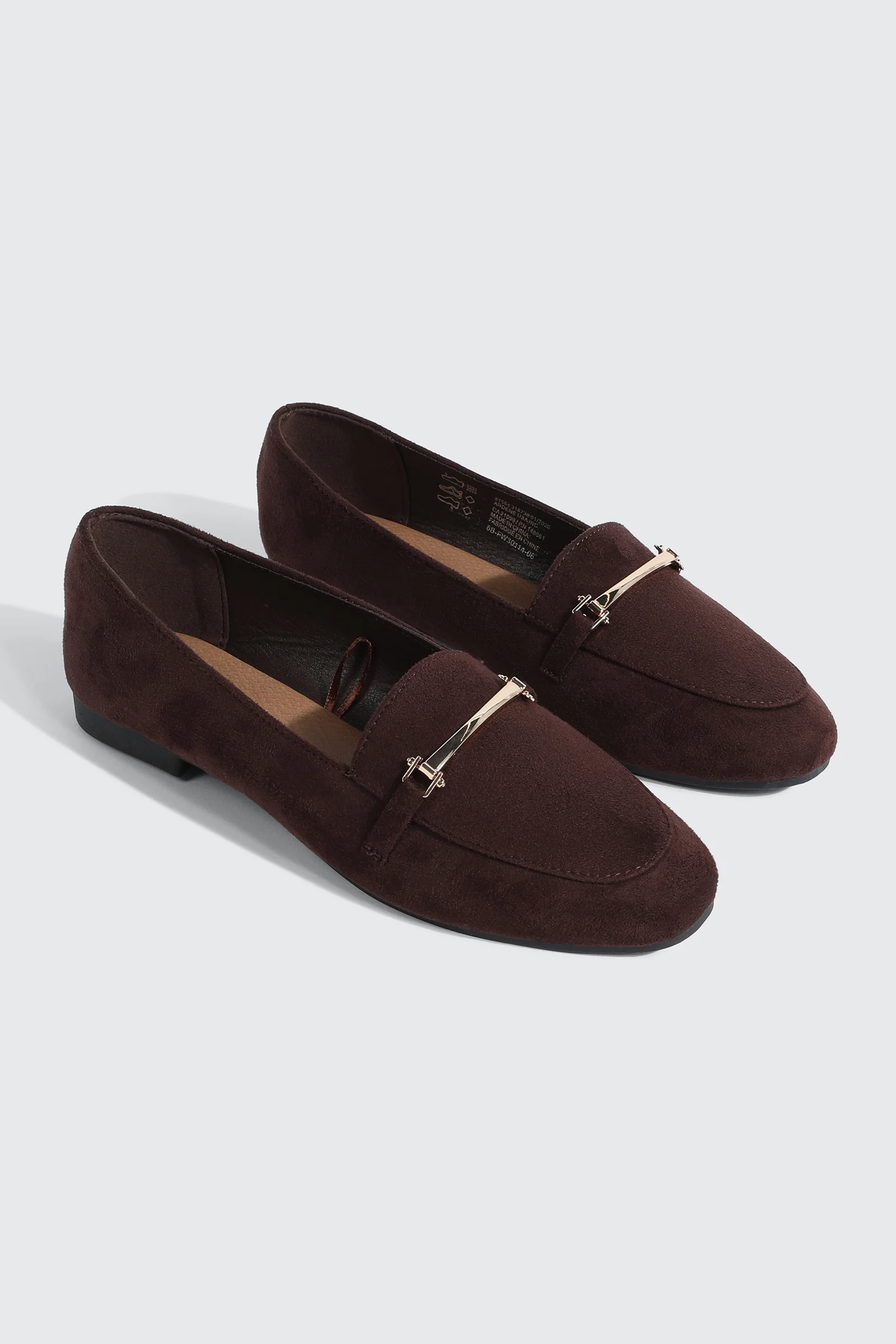 Faux Suede Square Toe Loafers - Image 2