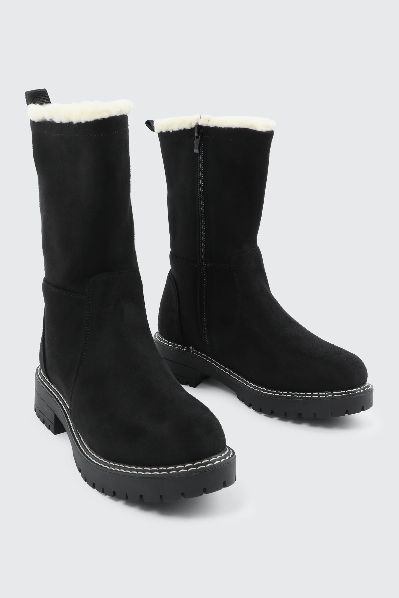 Faux Suede Winter Boots - Image 4