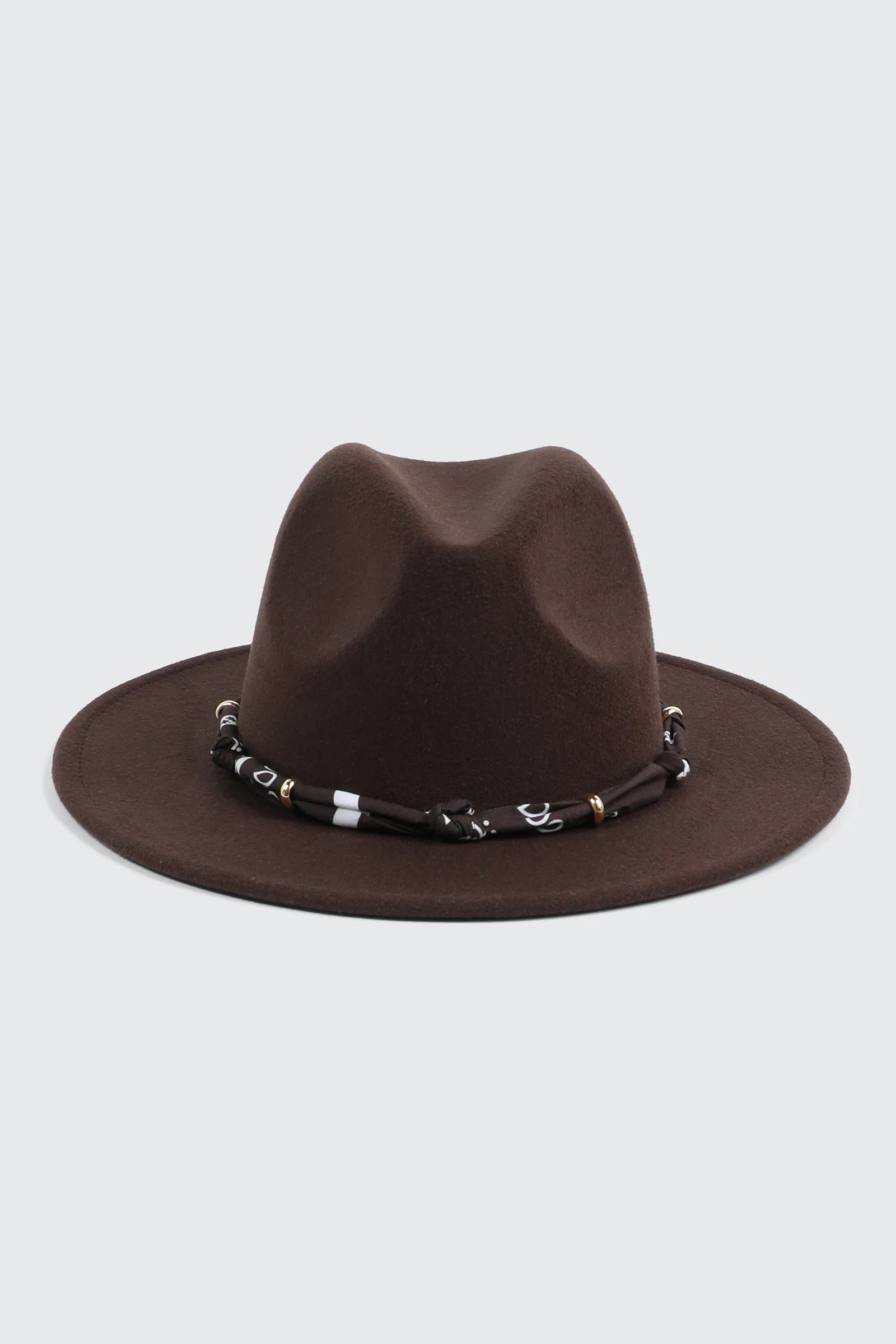 Felt Fedora Hat with Embellishment - Image 2