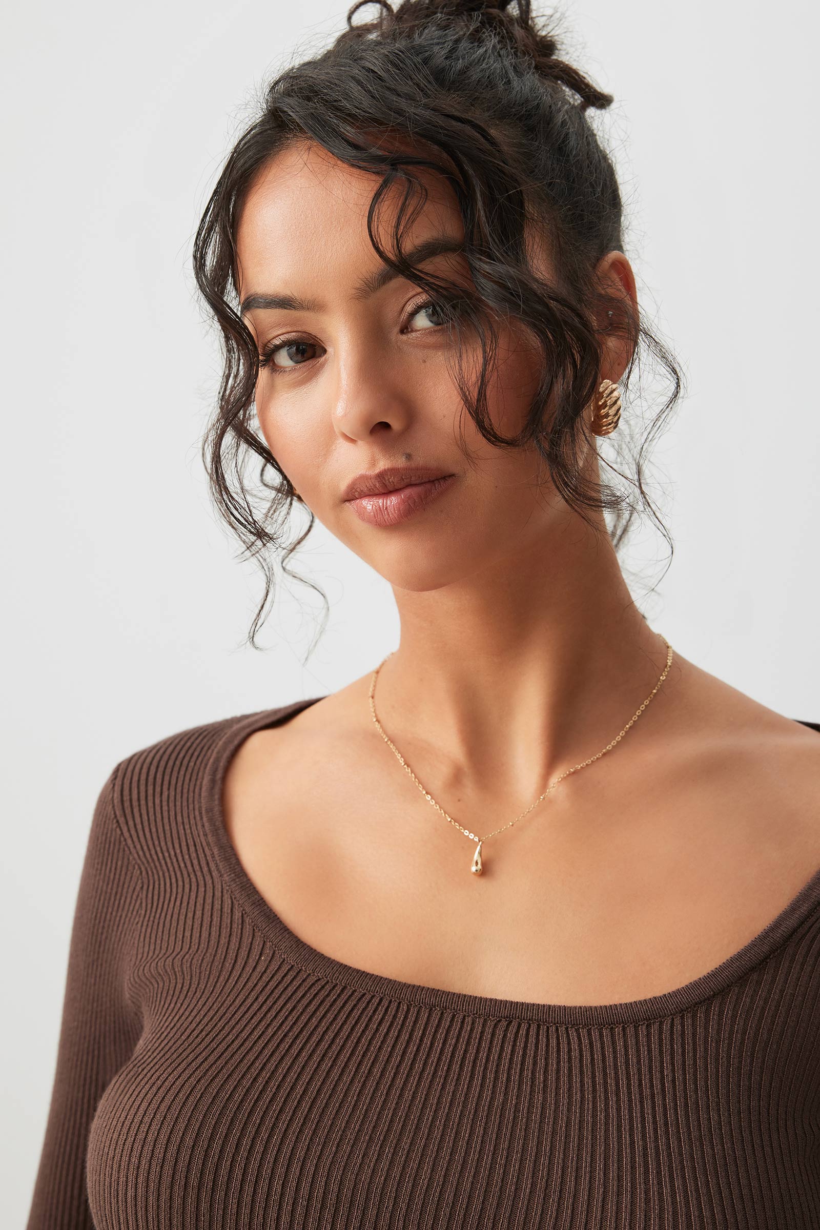Fine Knit Square Neck Sweater - Image 2