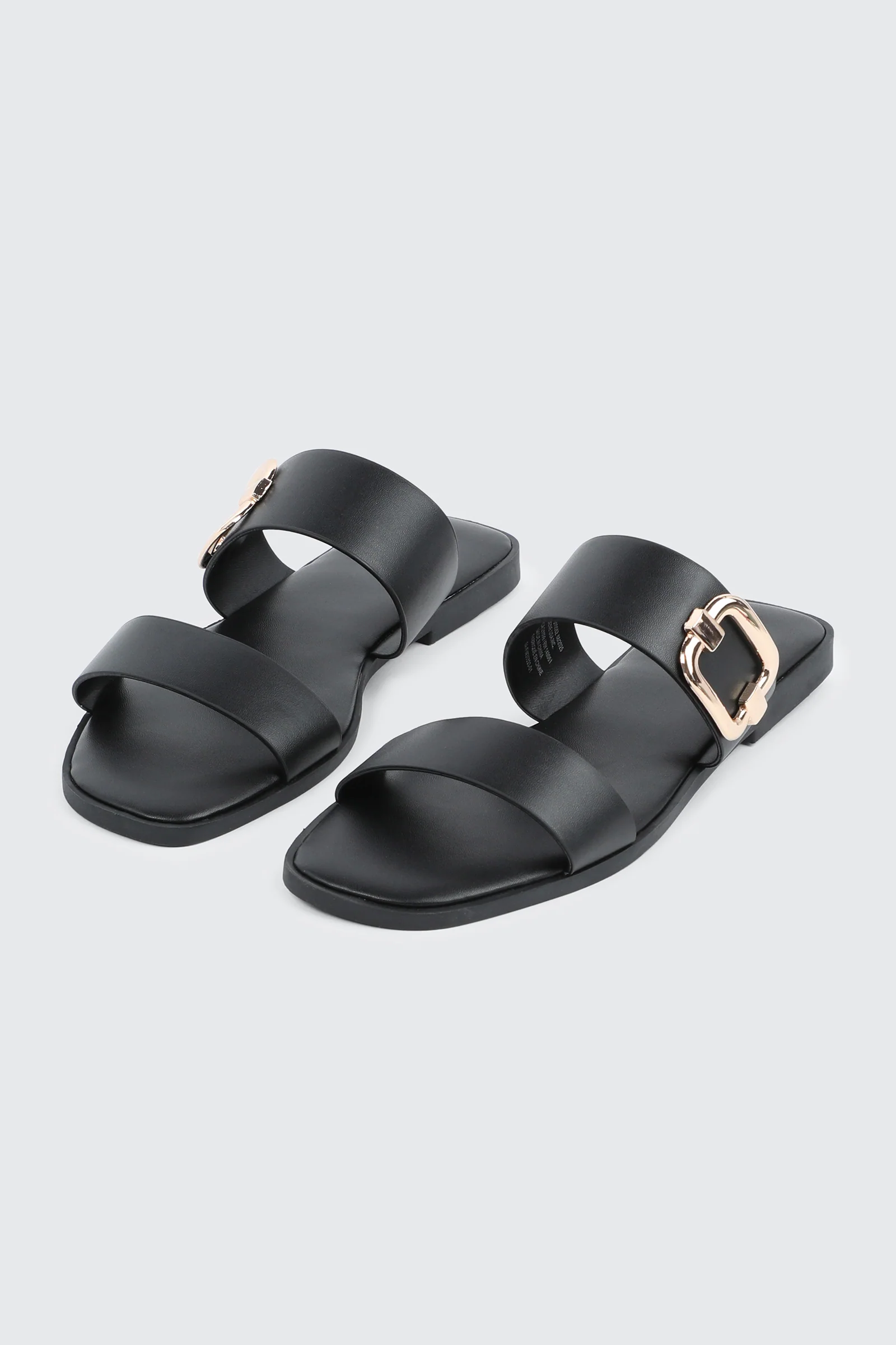 Flat Sandals with Chunky Buckle Detail - Image 2