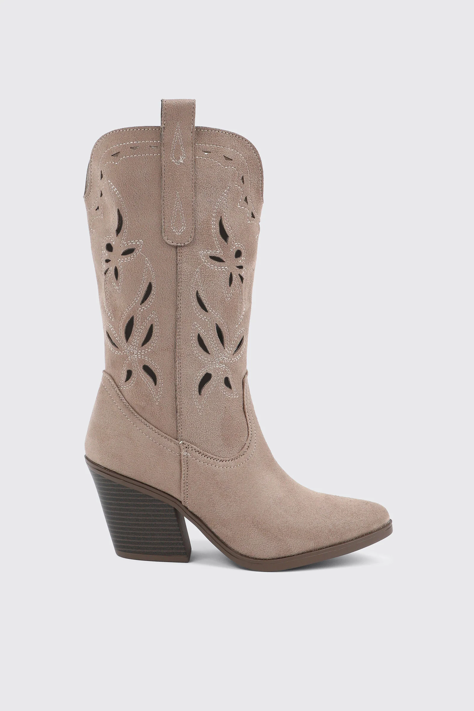 Floral Cutout Cowboy Boots