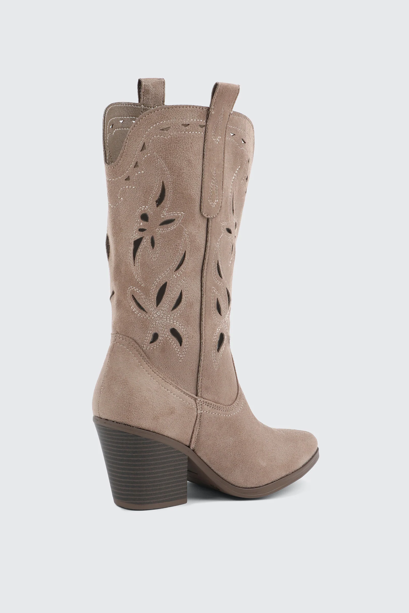 Floral Cutout Cowboy Boots - Image 3