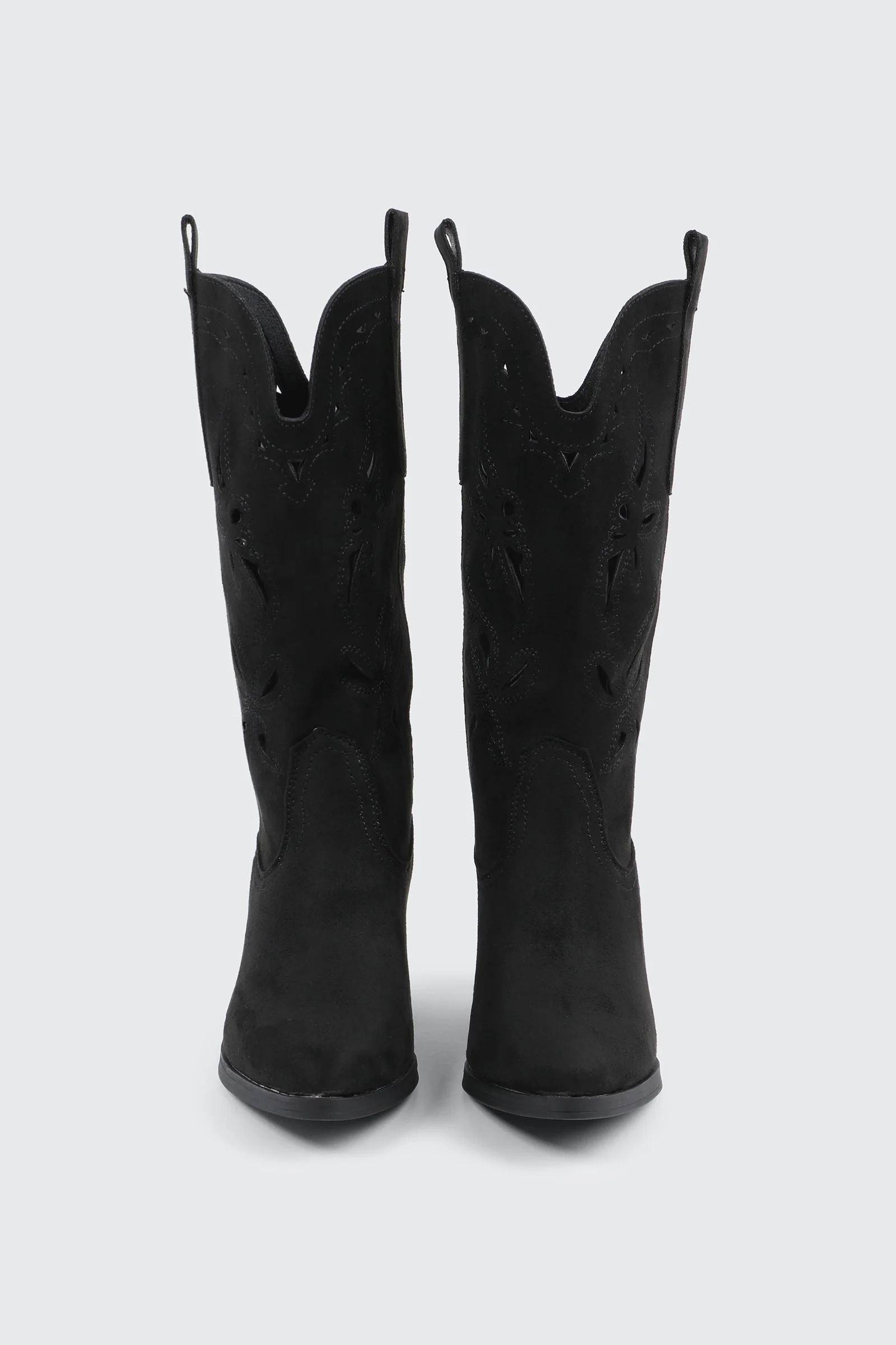 Floral Cutout Cowboy Boots - Image 6