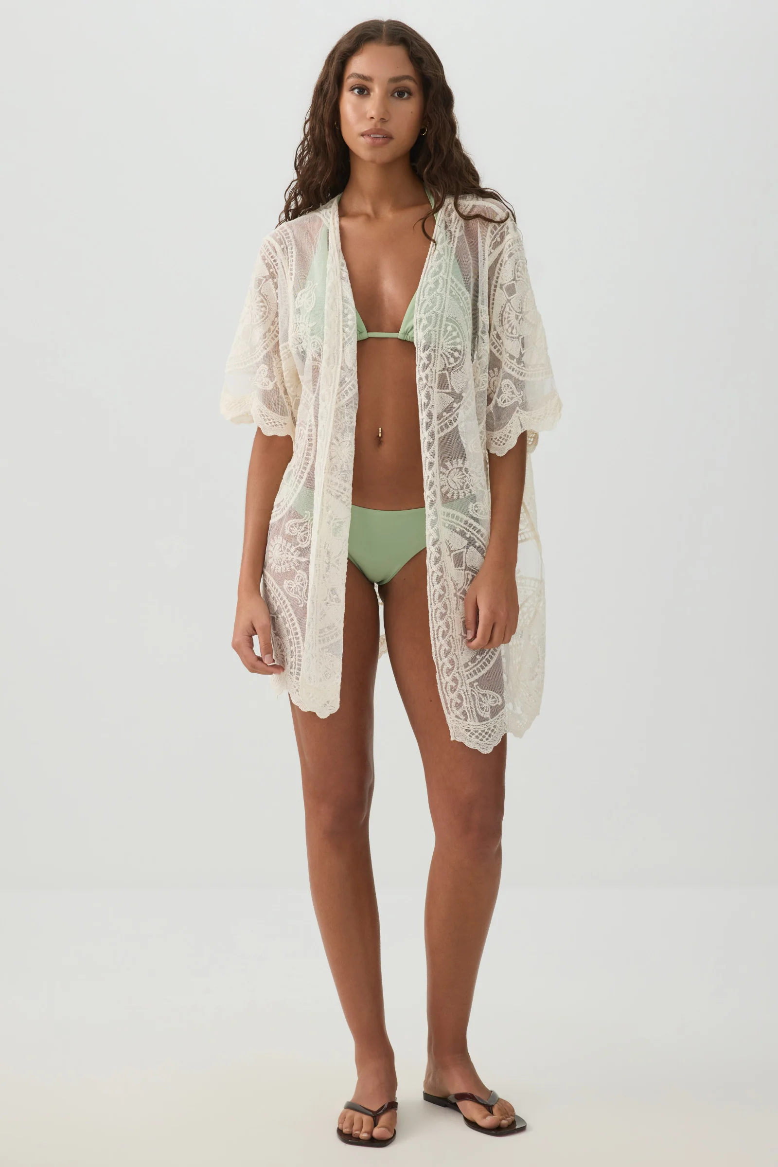 Floral Embroidered Cover Up