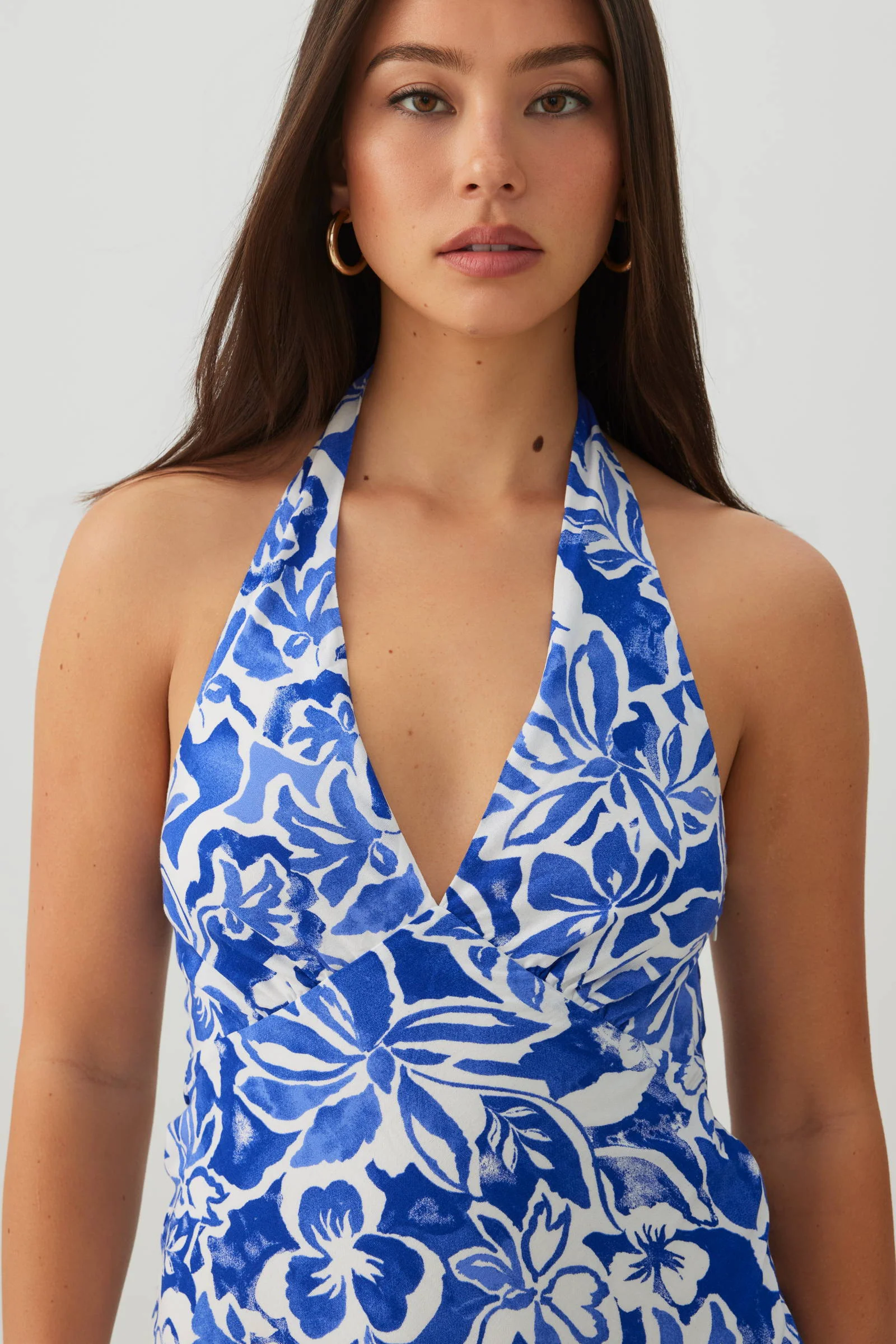 Floral Halter Mini Dress - Image 3