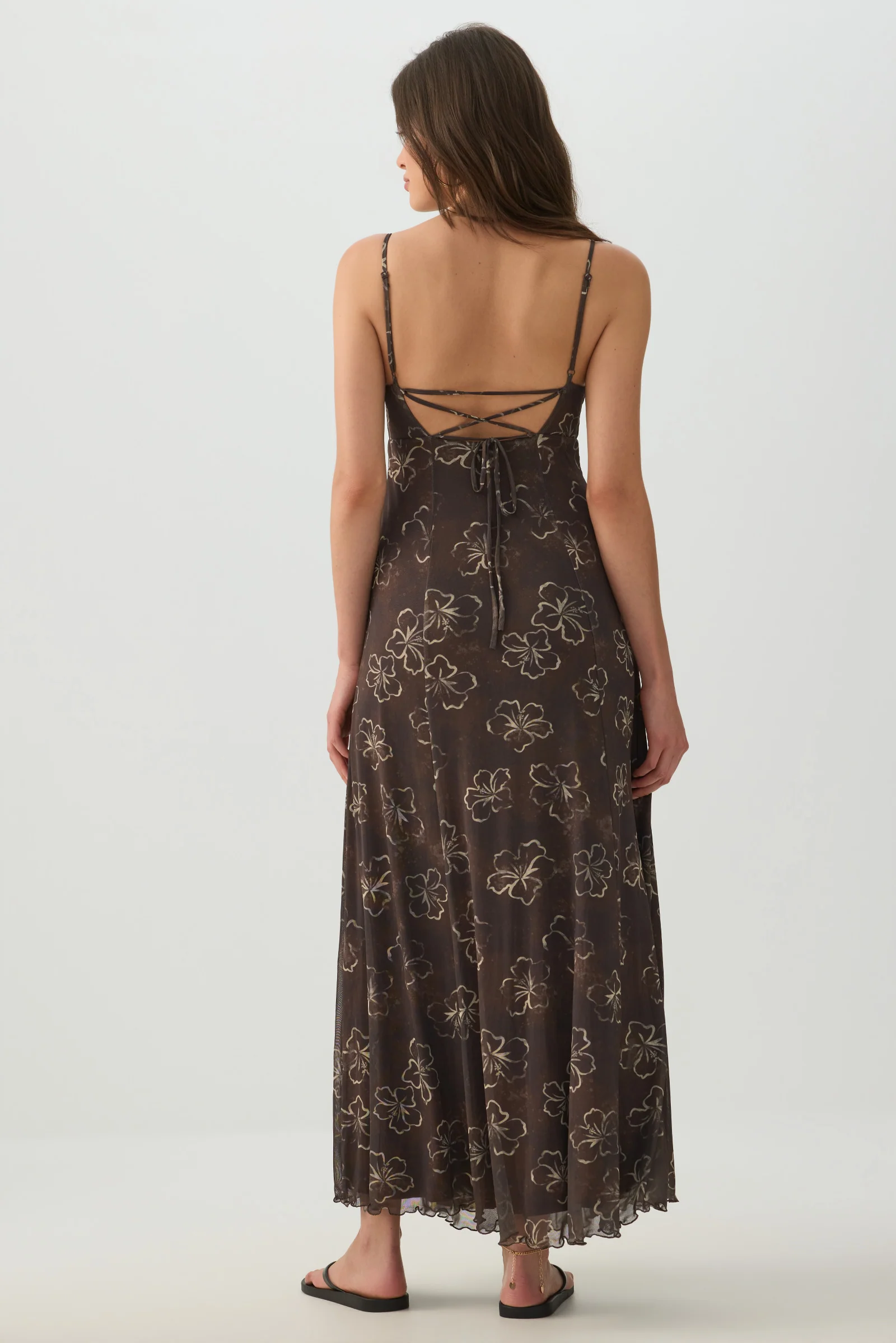 Floral Mesh Maxi Dress - Image 4