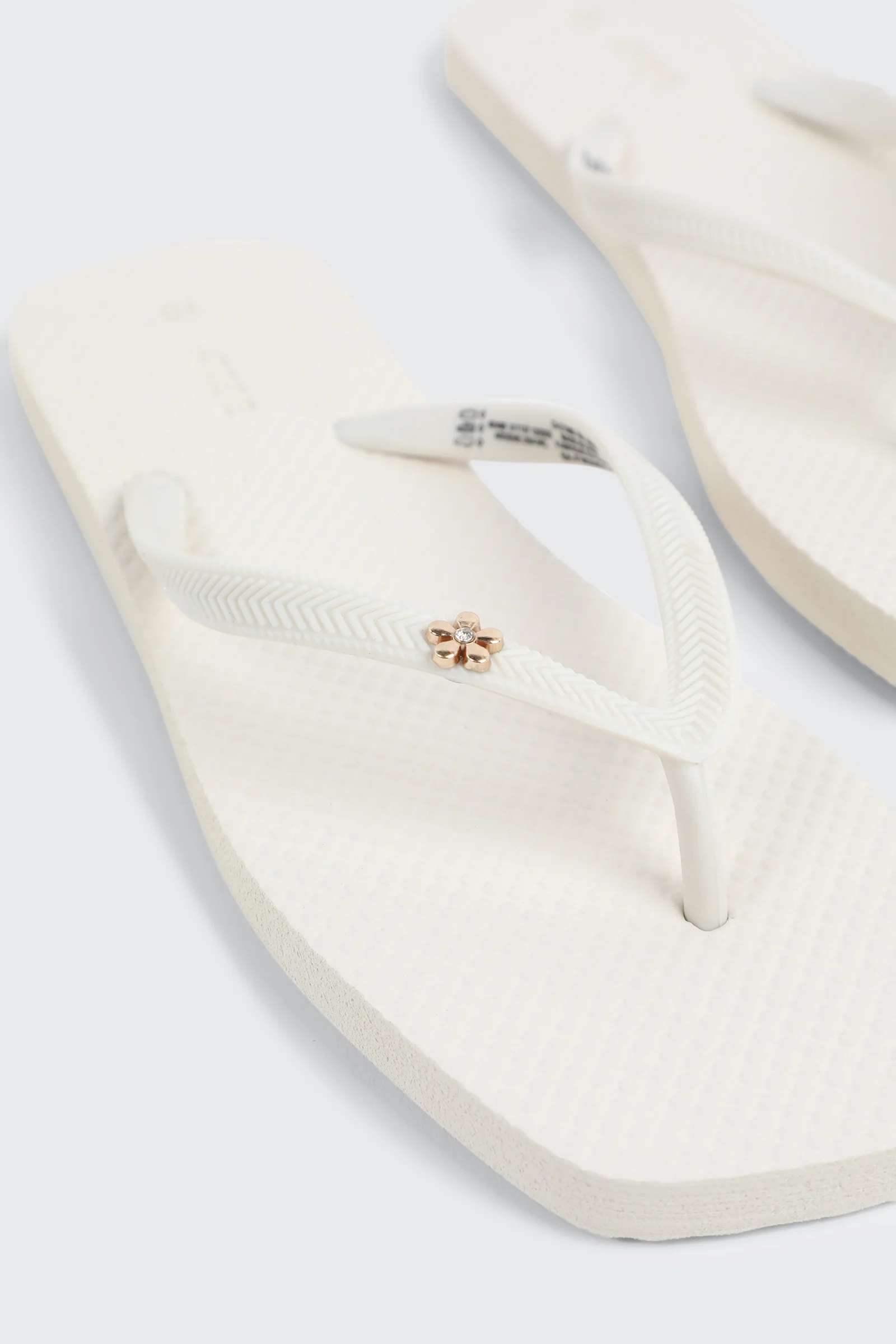 Flower Embellished Flip Flops - Image 3