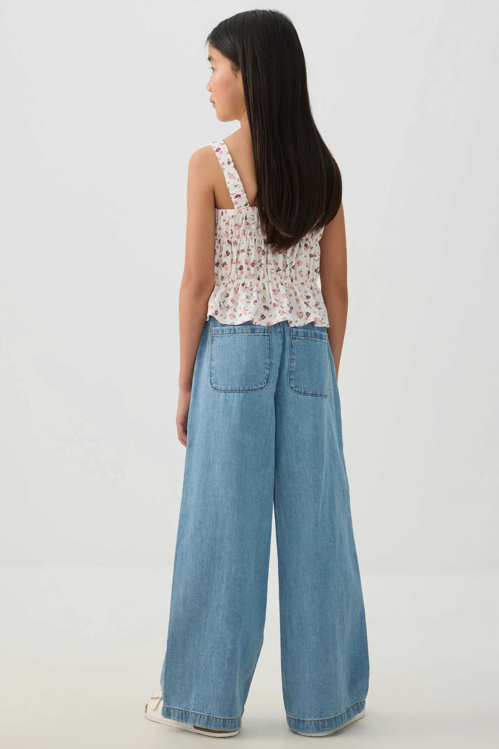 Flowy Denim Pants - Image 4