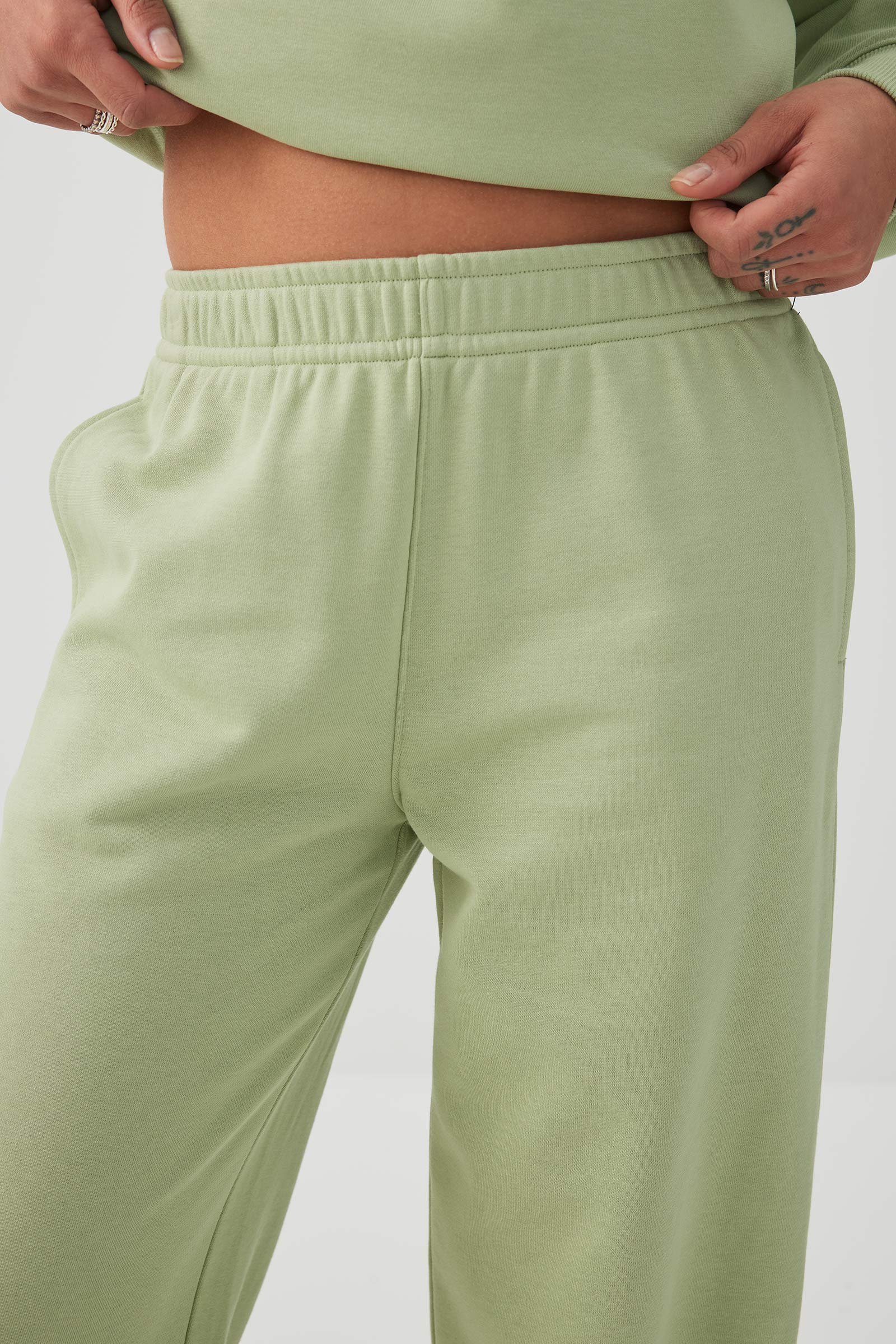 French Terry Wide Leg Pants - Image 3