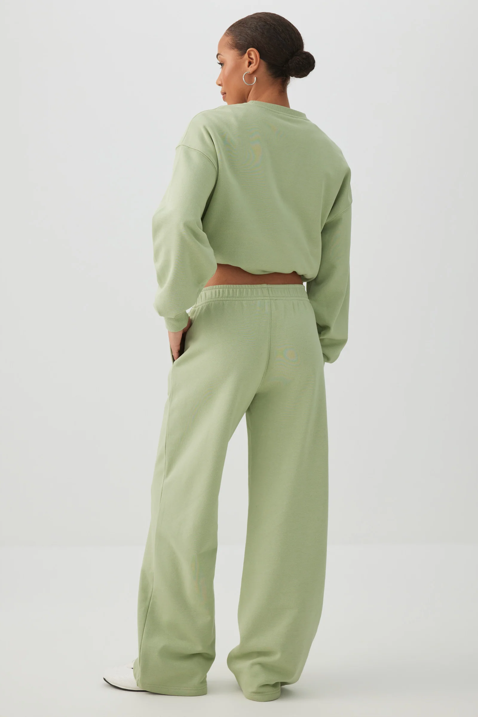French Terry Wide Leg Pants - Image 4