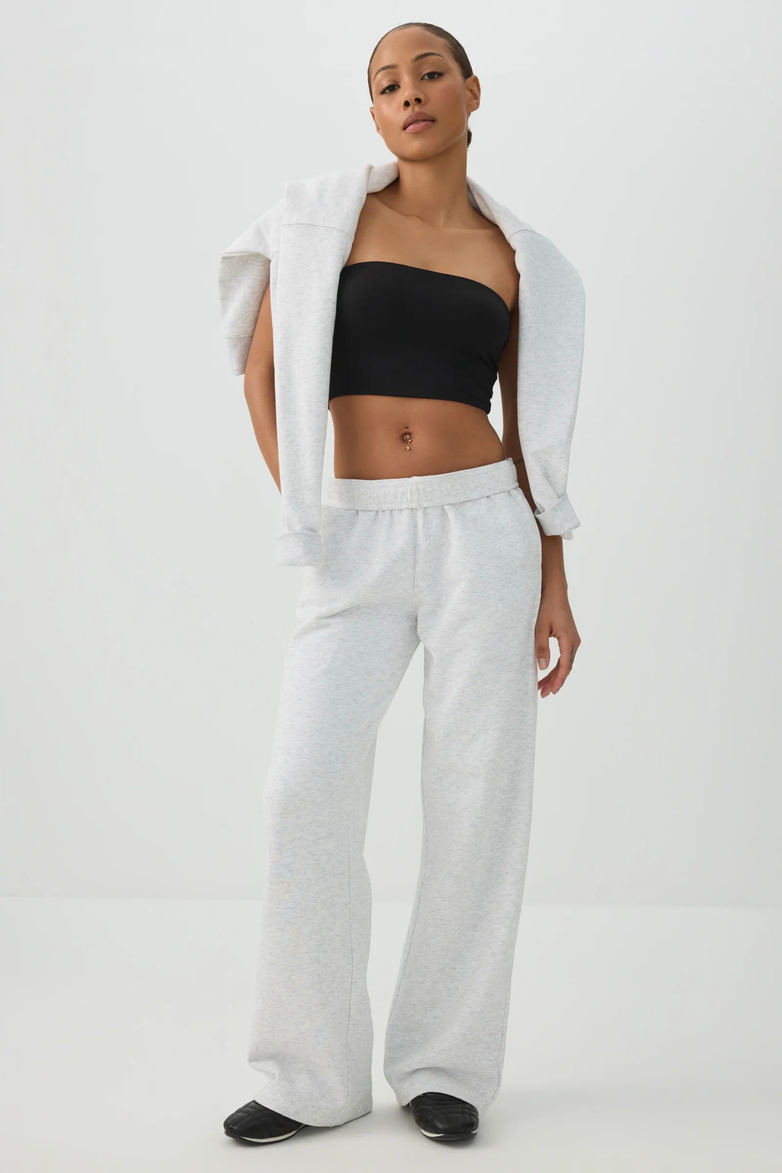 French Terry Wide Leg Pants