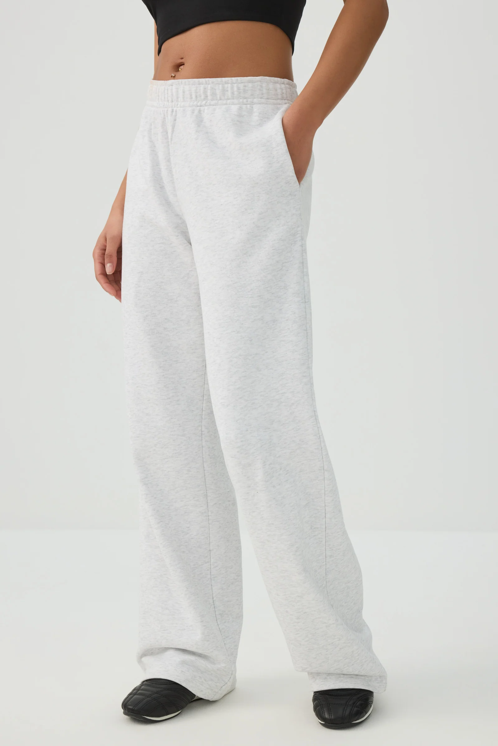 French Terry Wide Leg Pants - Image 2