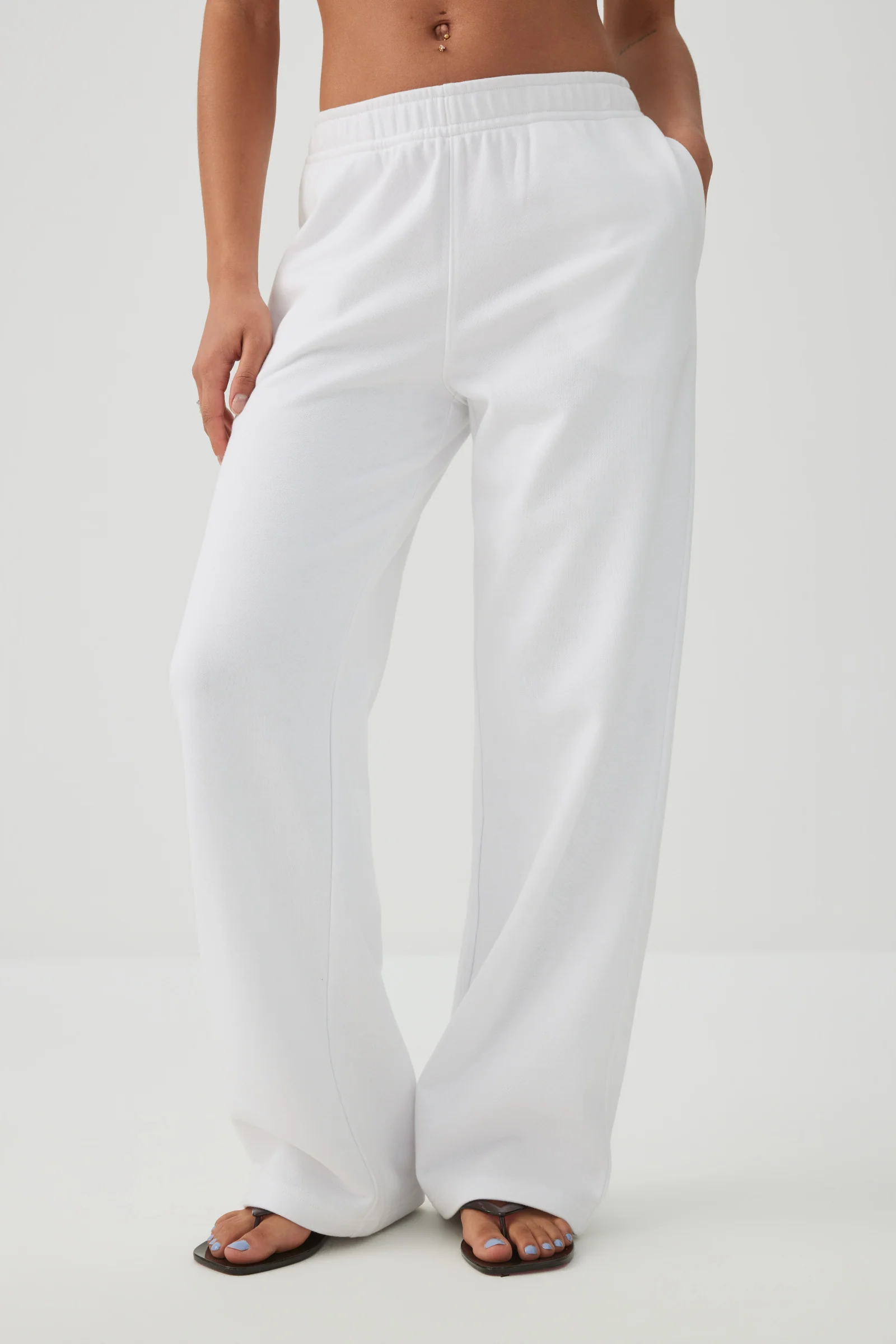 French Terry Wide Leg Pants - Image 2