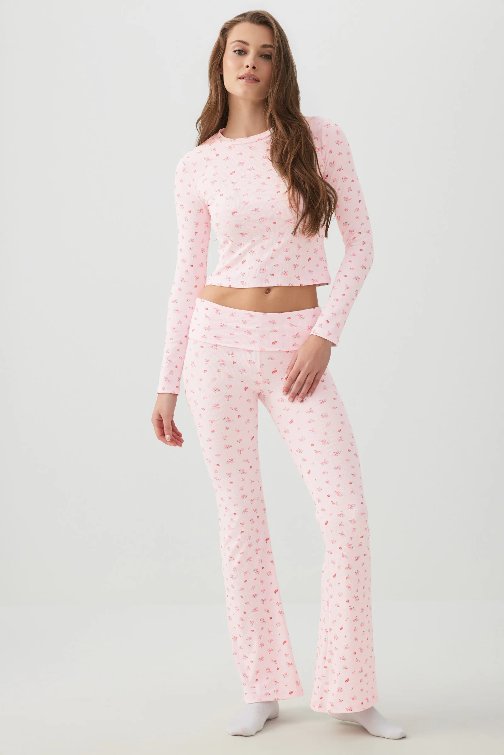Fruit Print Super Soft Rib PJ Top - Image 3
