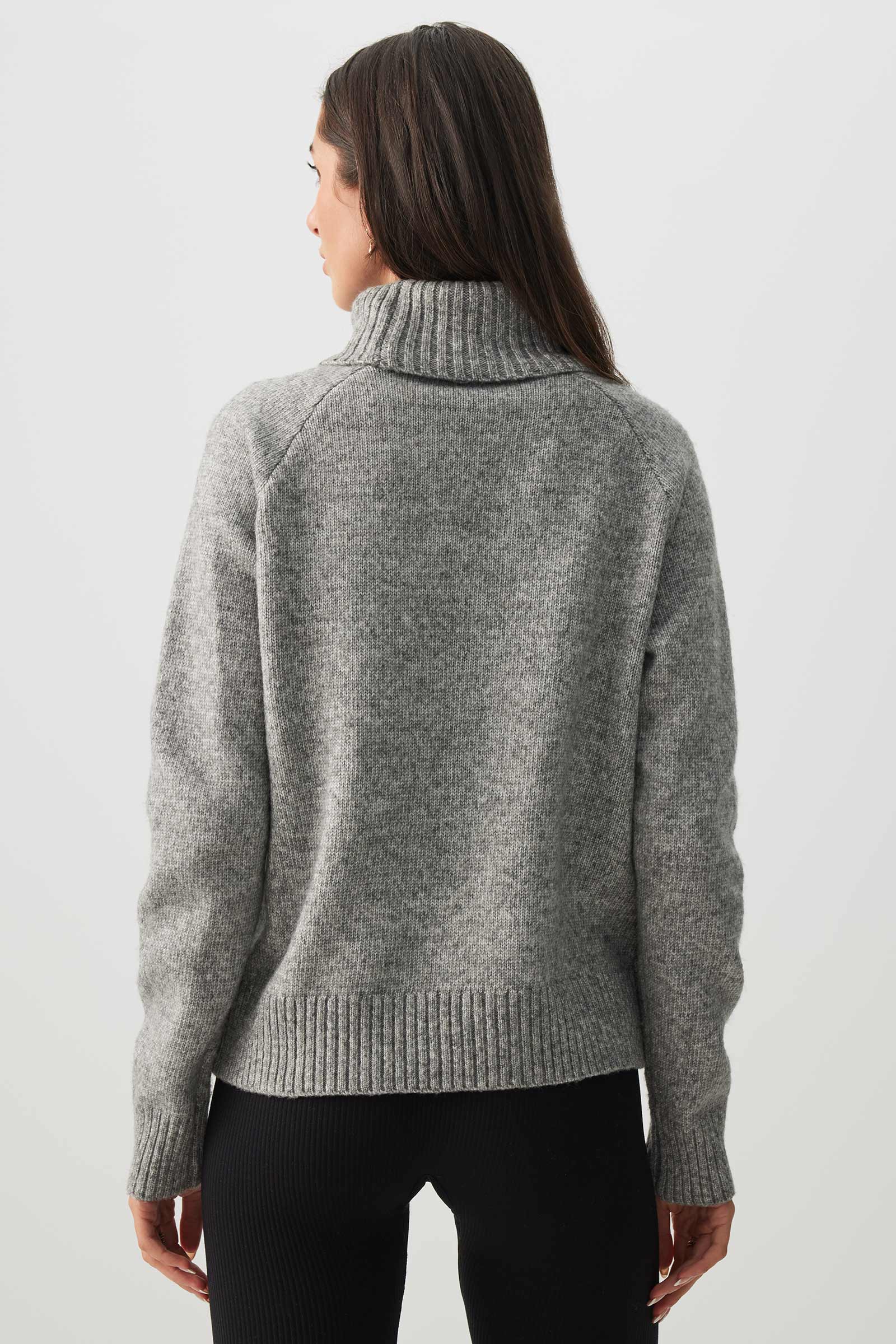 Fuzzy Knit Turtleneck Sweater - Image 4