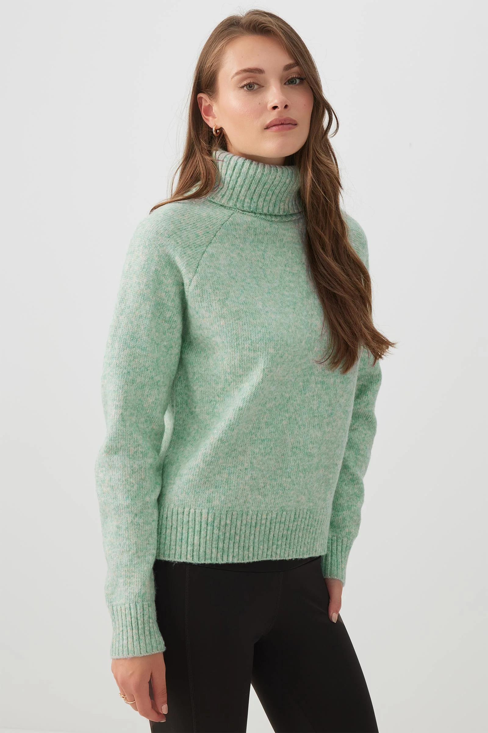 Fuzzy Knit Turtleneck Sweater - Image 3