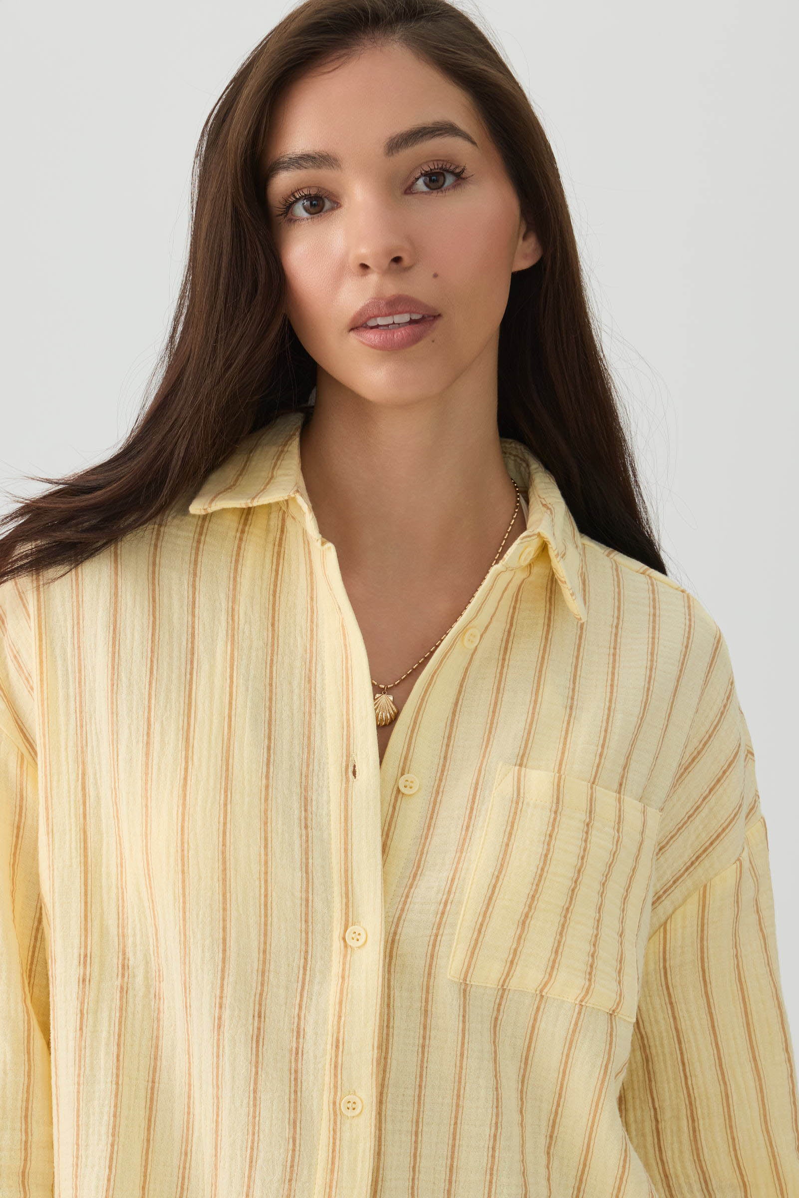 Gauze Button Up Shirt - Image 3