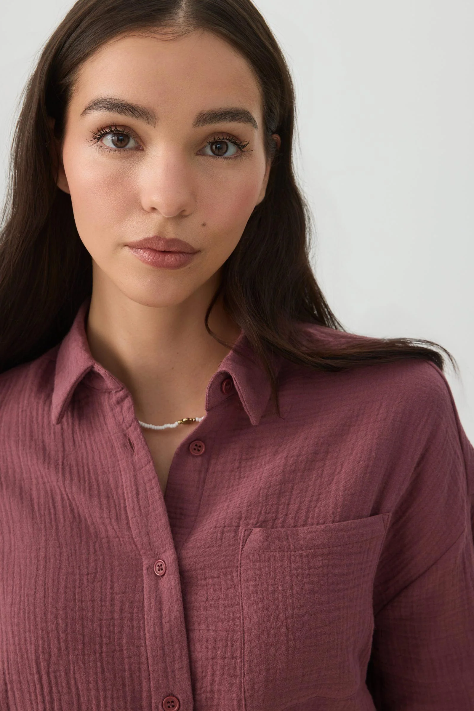 Gauze Button Up Shirt - Image 2