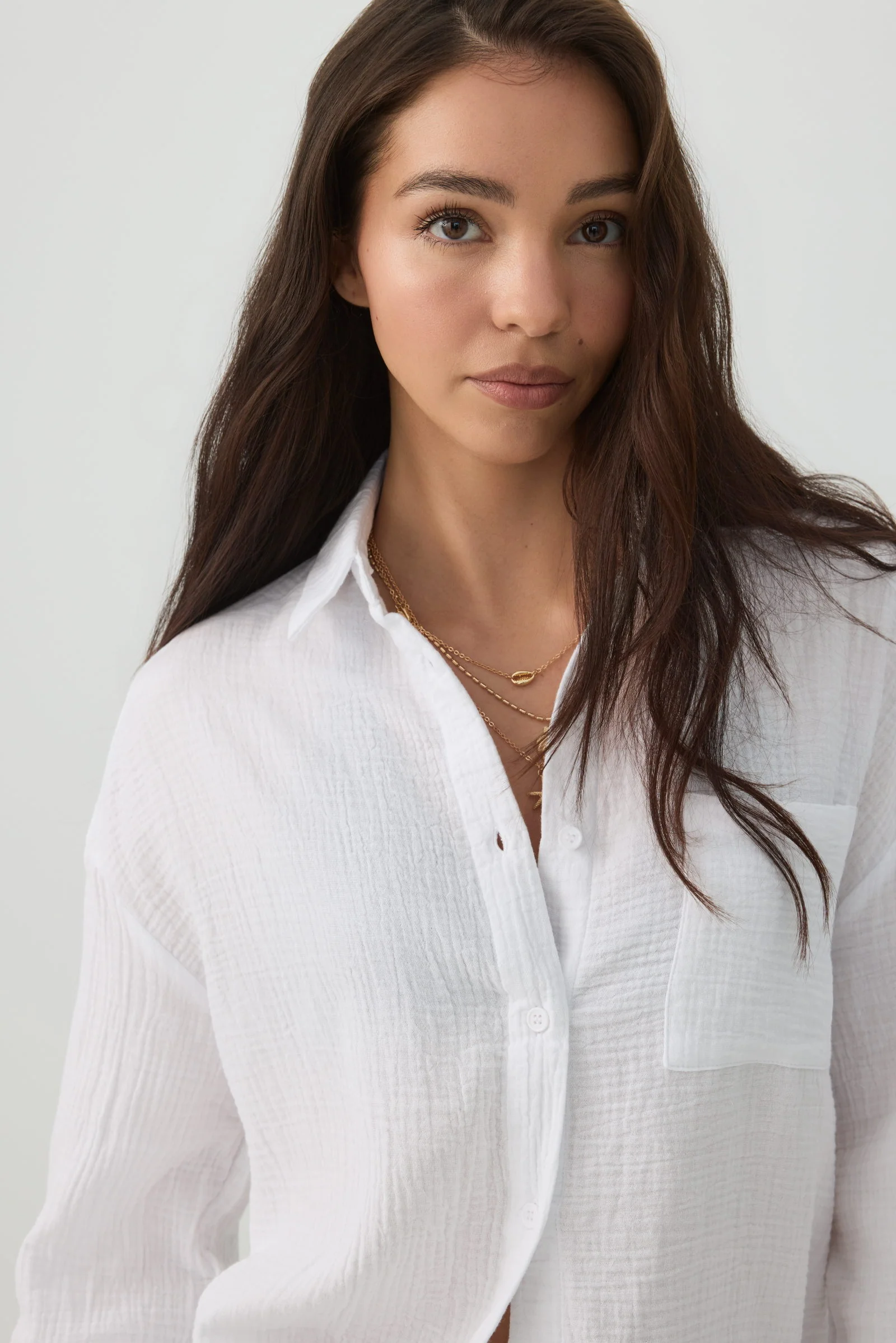 Gauze Button Up Shirt - Image 2