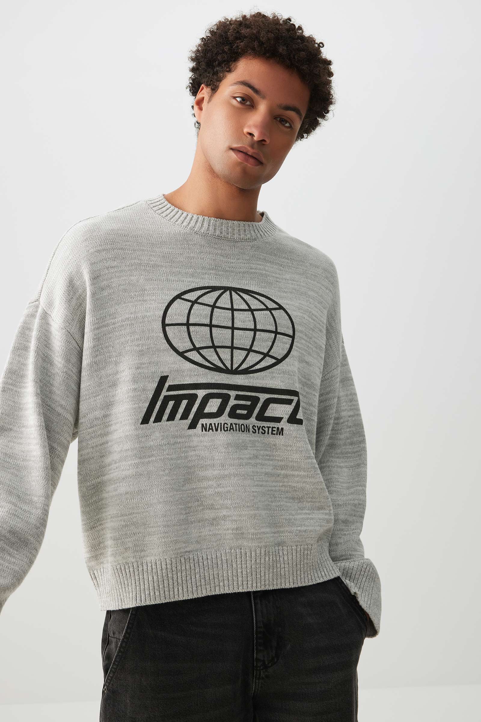 Graphic Crew Neck Sweater - Image 2