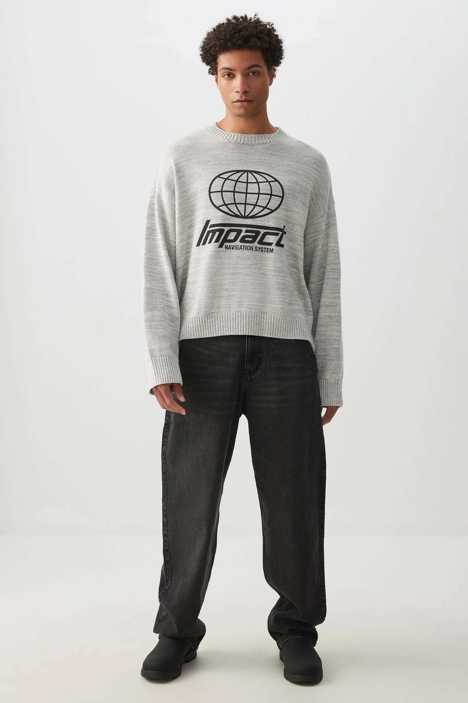 Graphic Crew Neck Sweater - Image 3