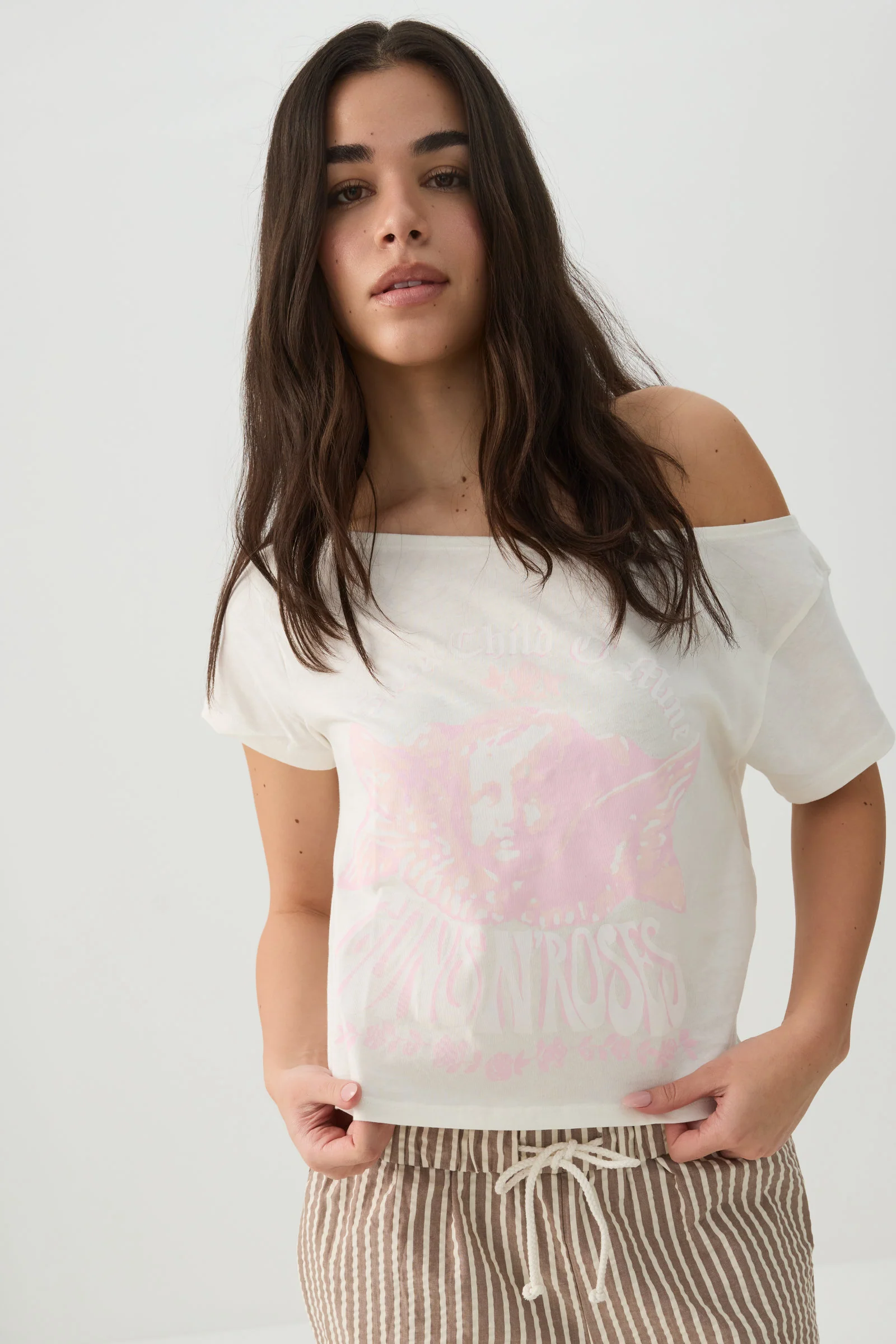 Guns 'N Roses Off-Shoulder T-Shirt