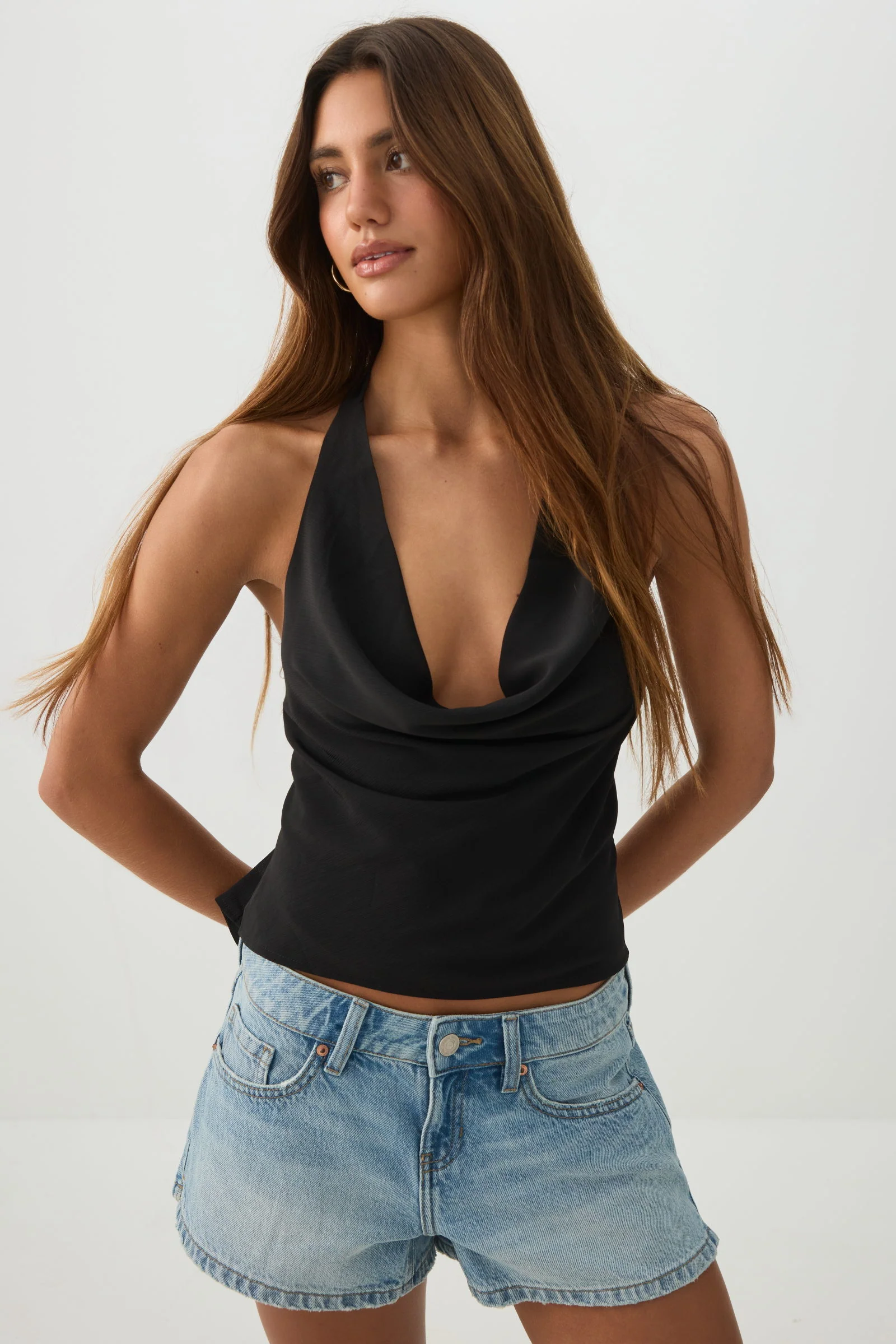 Halter Cowl Tank Top - Image 2