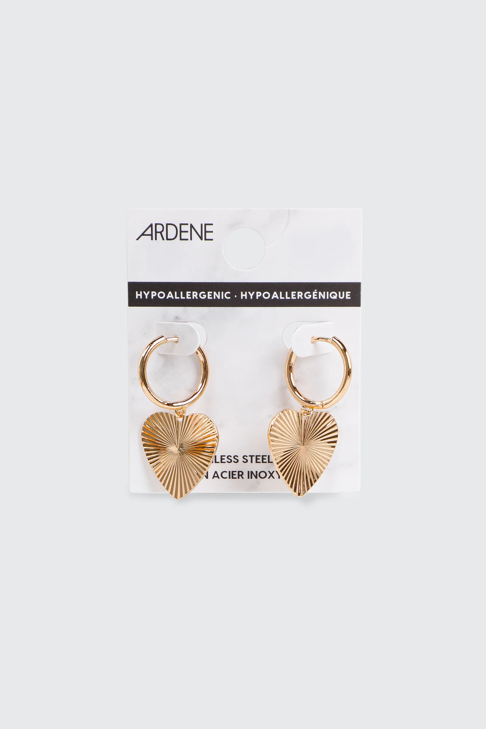 Heart Charm Hoop Earrings - Image 2