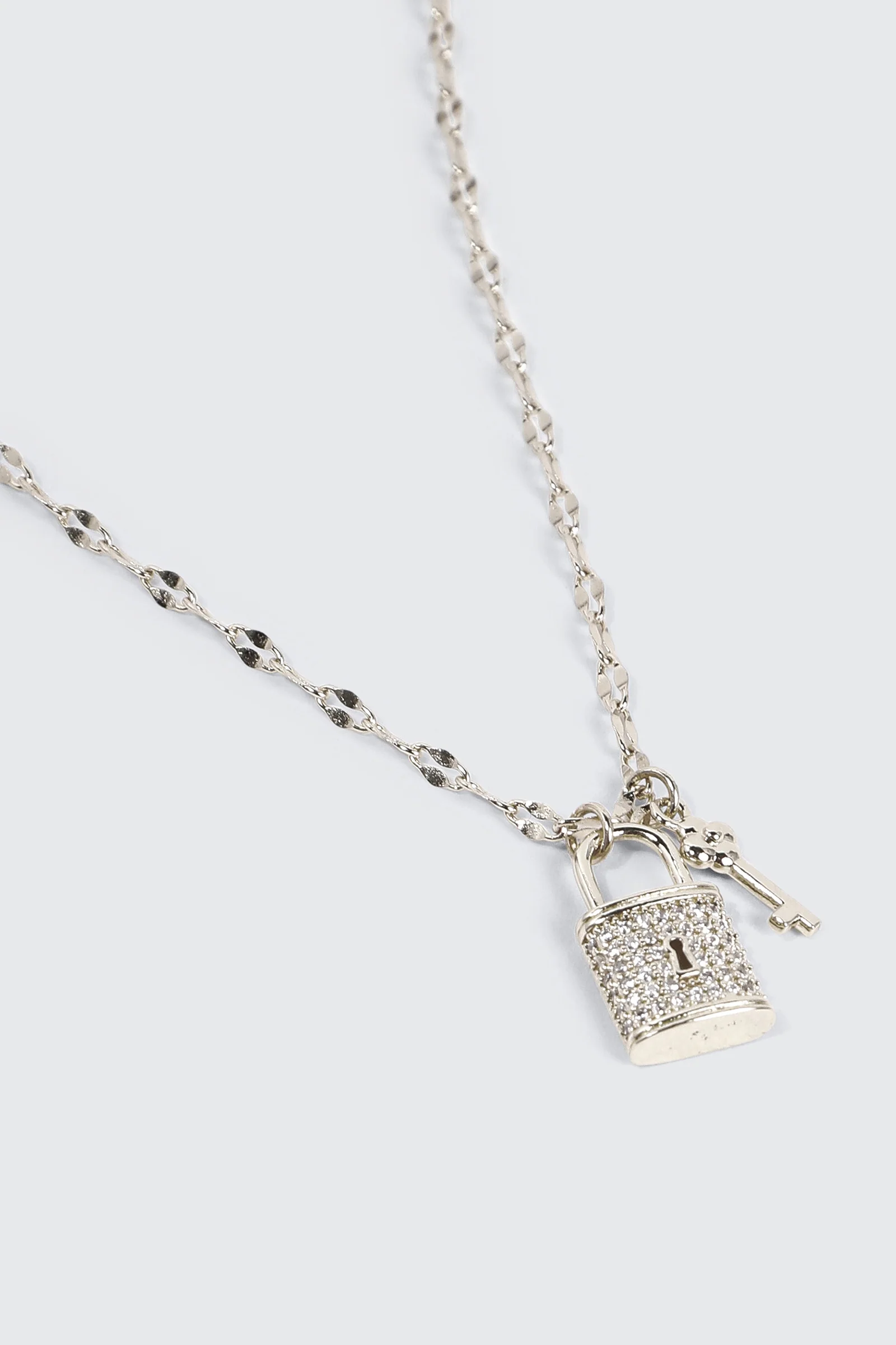 Heart Padlock & Key Necklace - Image 2