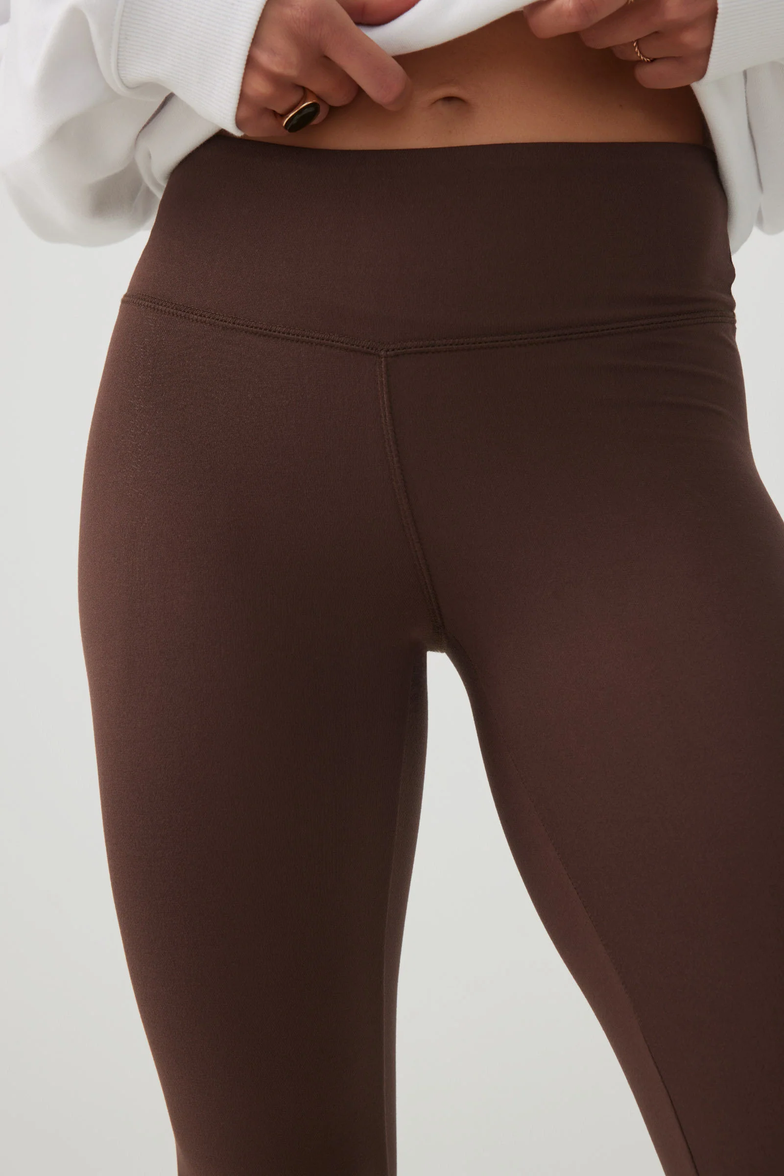 High Waisted Ribbed Leggings - Image 3