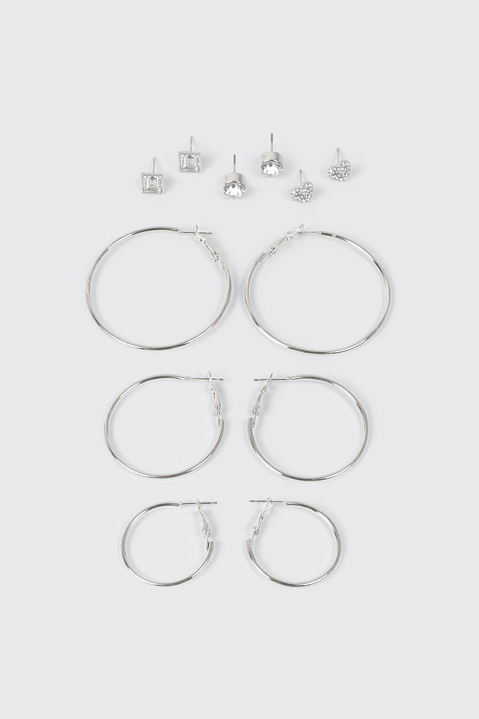 Hoop and Stud Earring Set - Image 2