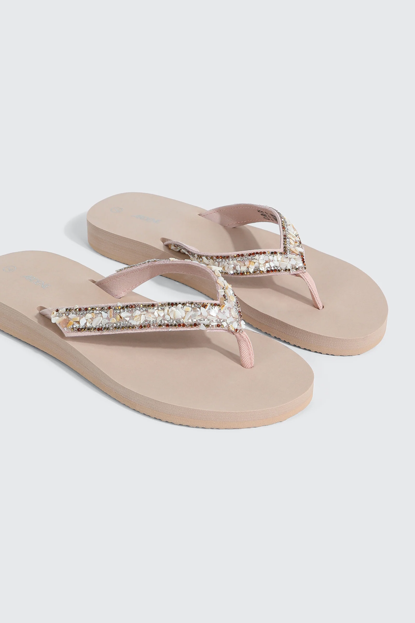 Jelly Flip Flops with Beaded Strap - Image 2